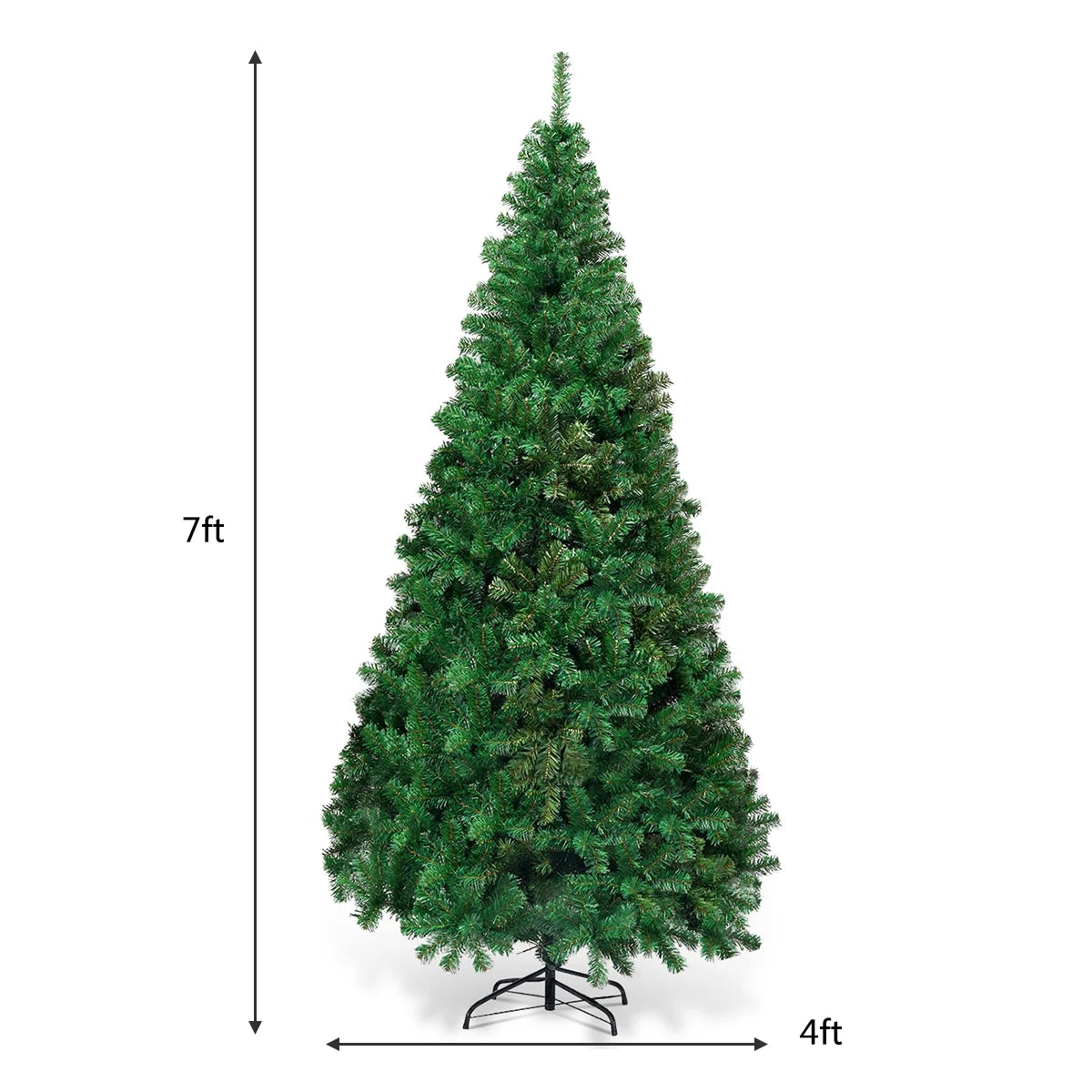 CM19723 7Ft Artificial PVC Christmas Tree W/Stand Holiday Season Indoor & Outdoor, Green