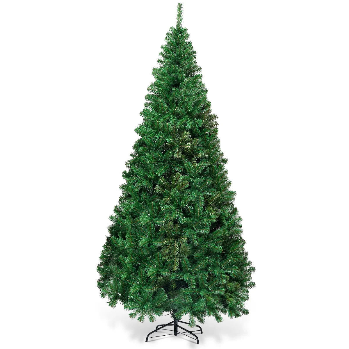 8Ft Artificial PVC Christmas Tree Stand Indoor Outdoor Green