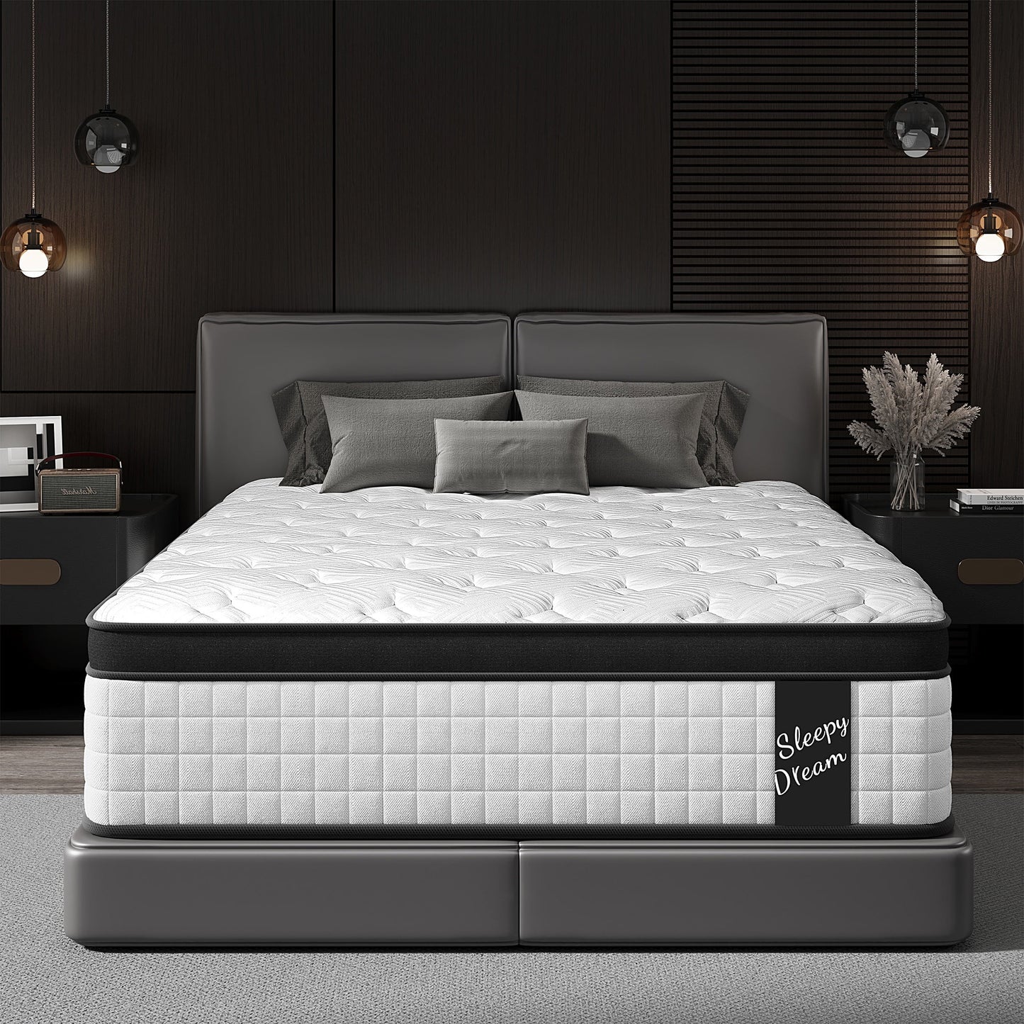 Full Mattress, 12 Inch Gel Memory Foam Mattress in a Box, Cool Hybrid Individual Pocket Springs Full Size Mattress with Breathable Knitted Fabric and Edge Support, Medium Firm, Blue