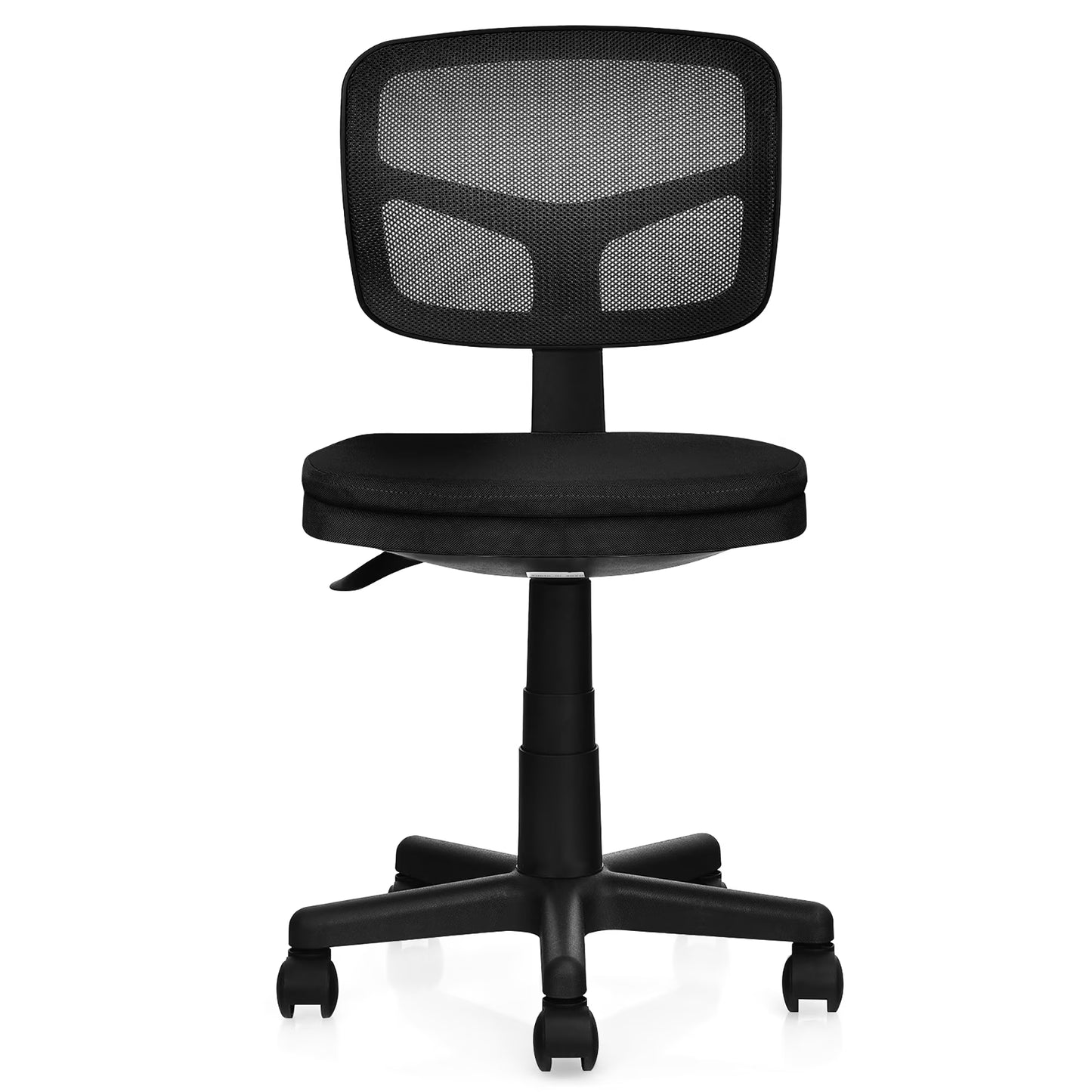 Armless Office Chair Adjustable Swivel Computer Mesh Desk Chair Blue