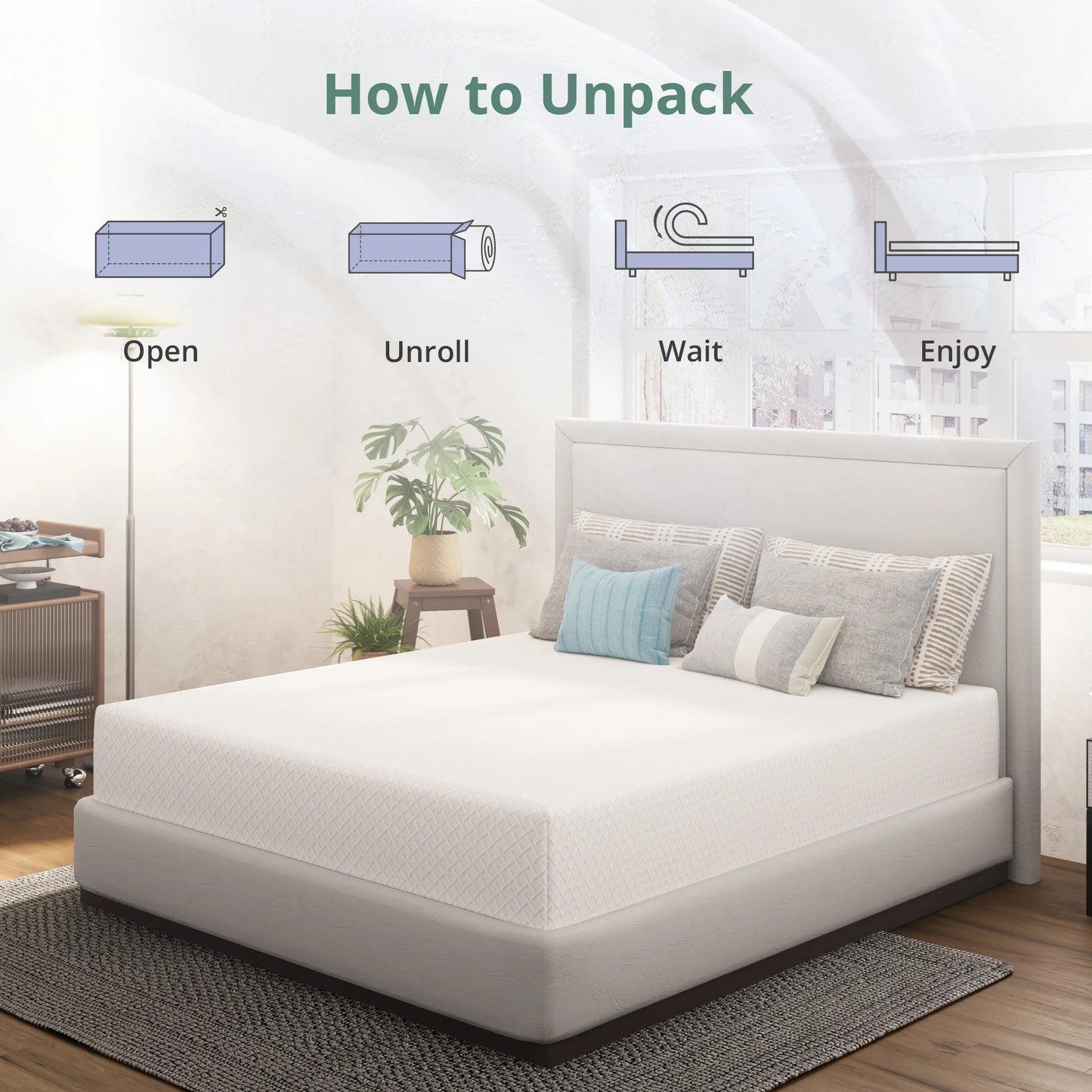 Truezen Twin Mattress, 6" Memory Foam Mattresses in a Box, Medium