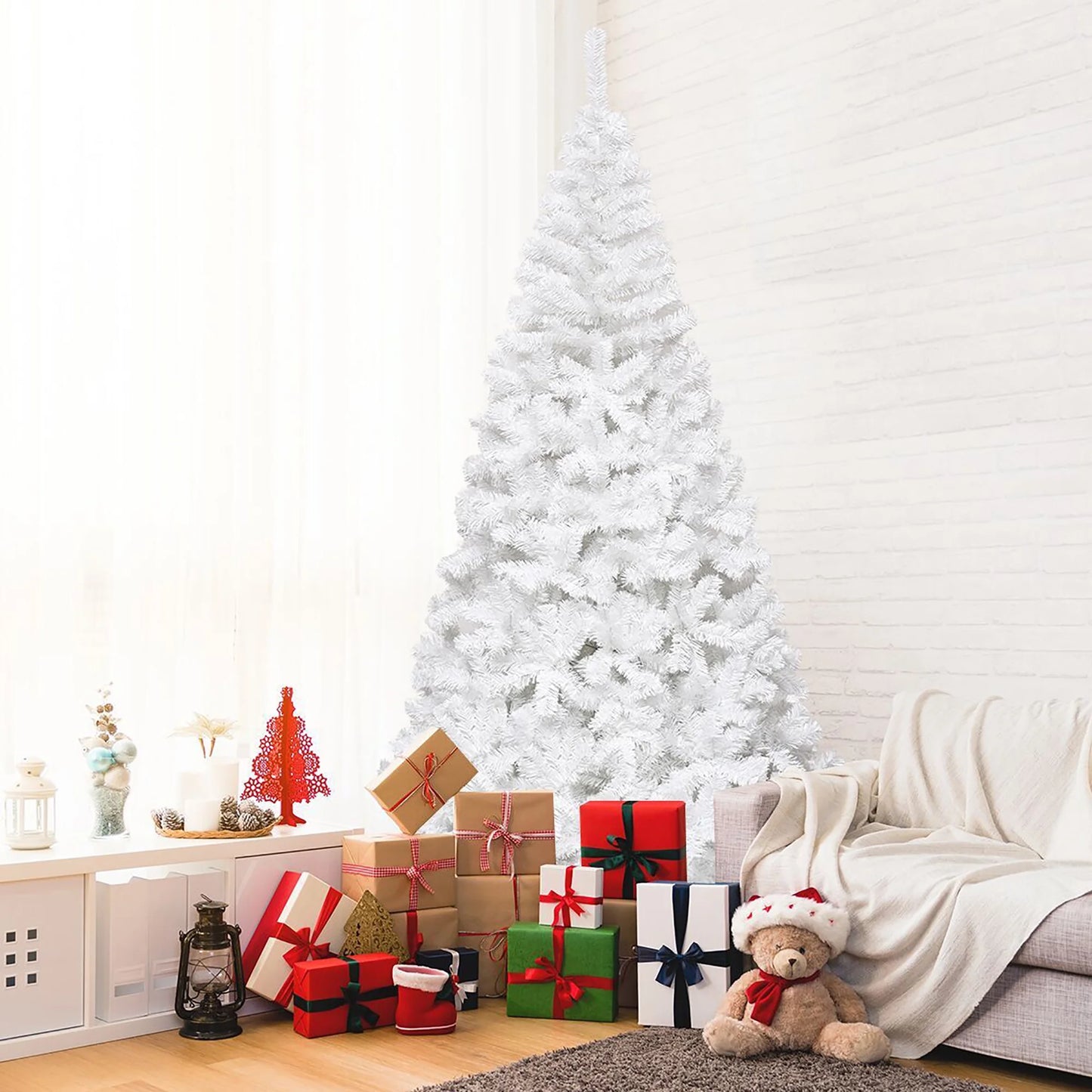 CM19723 7Ft Artificial PVC Christmas Tree W/Stand Holiday Season Indoor & Outdoor, Green