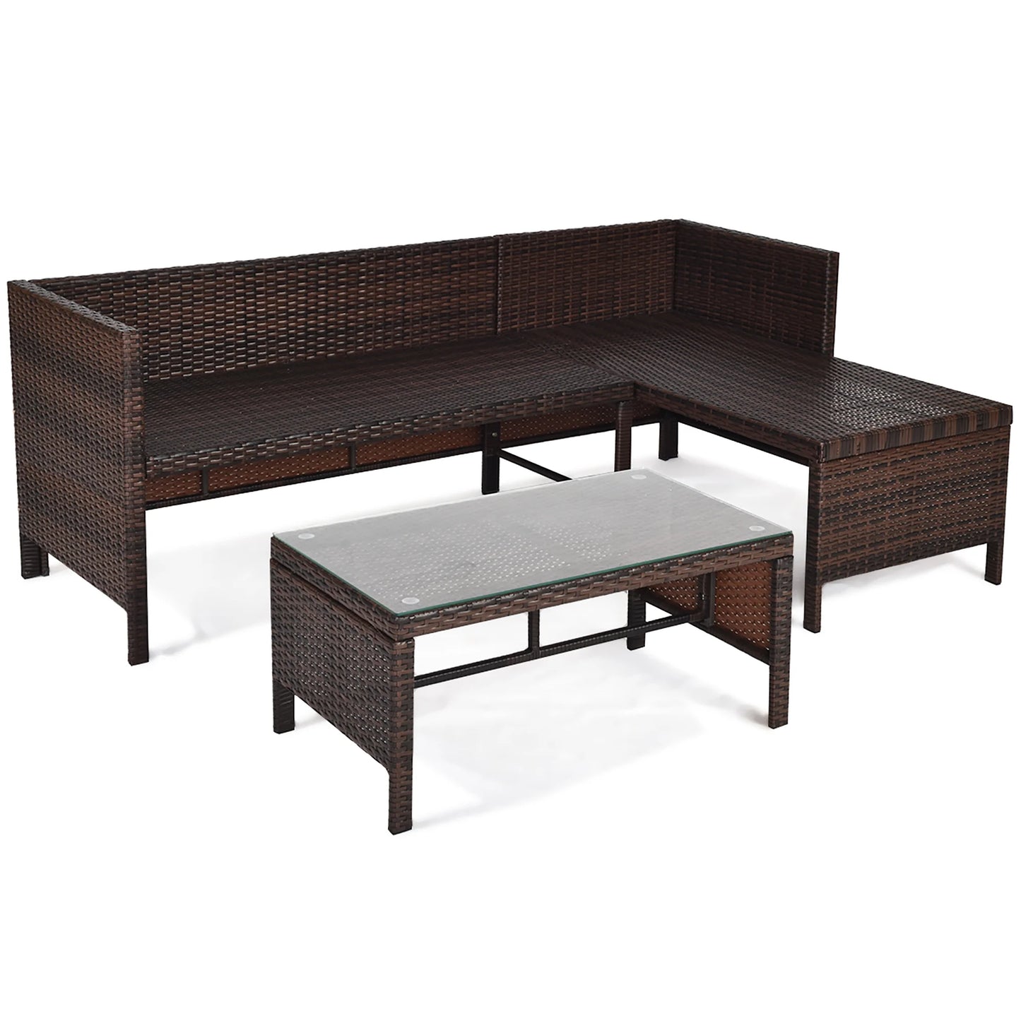 3PCS Outdoor Rattan Sofa Set