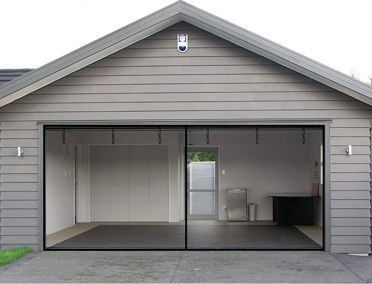 Garage Door Screen, 16X7 Ft Magnetic Closure Heavy Duty Weighted Bottom Garage Screen Doors for 2 Car Garage, Fiberglass Mesh anti Annoying Animal Out