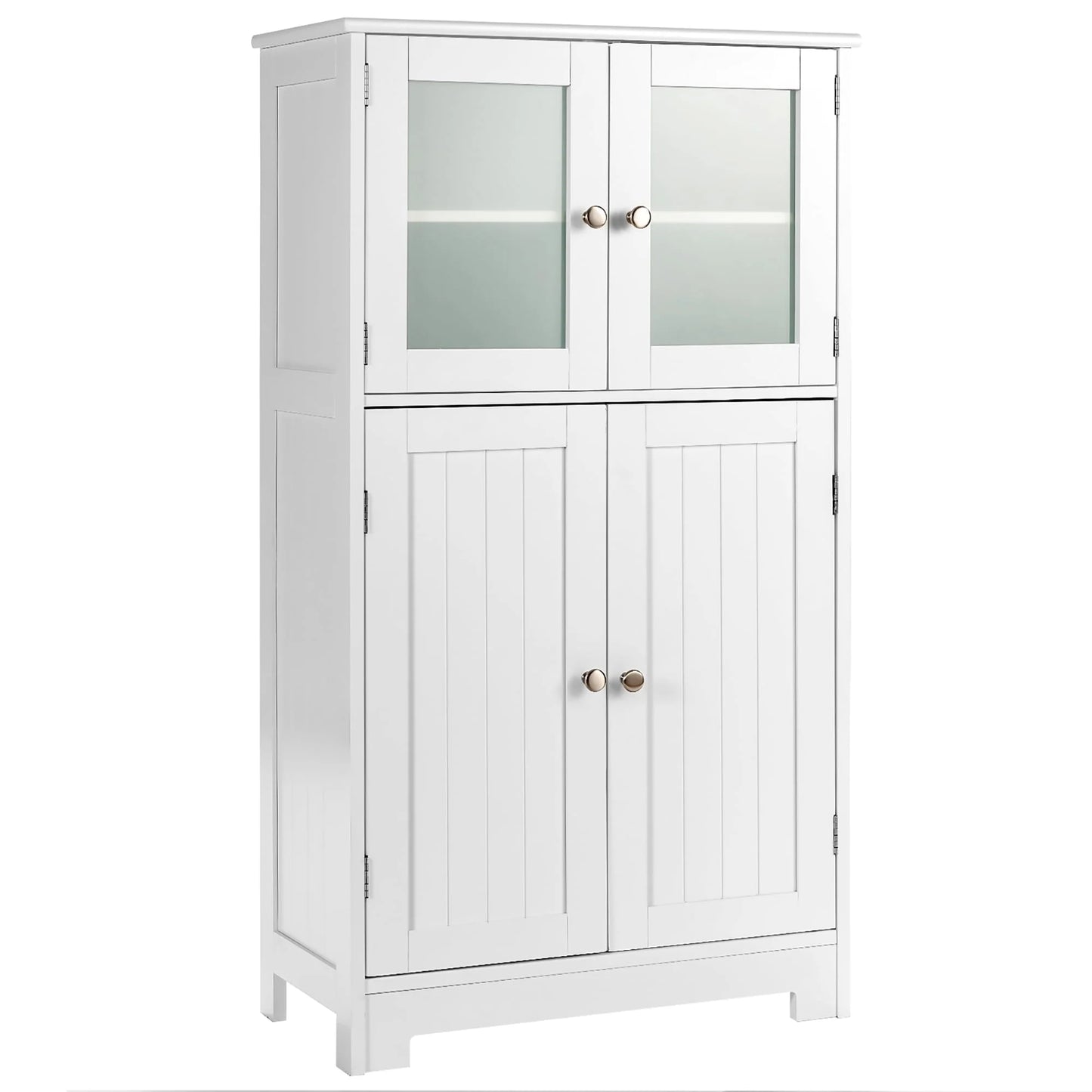 Bathroom Floor Storage Cabinet Kitchen Cupboard W/Doors&Adjustable Shelf Black