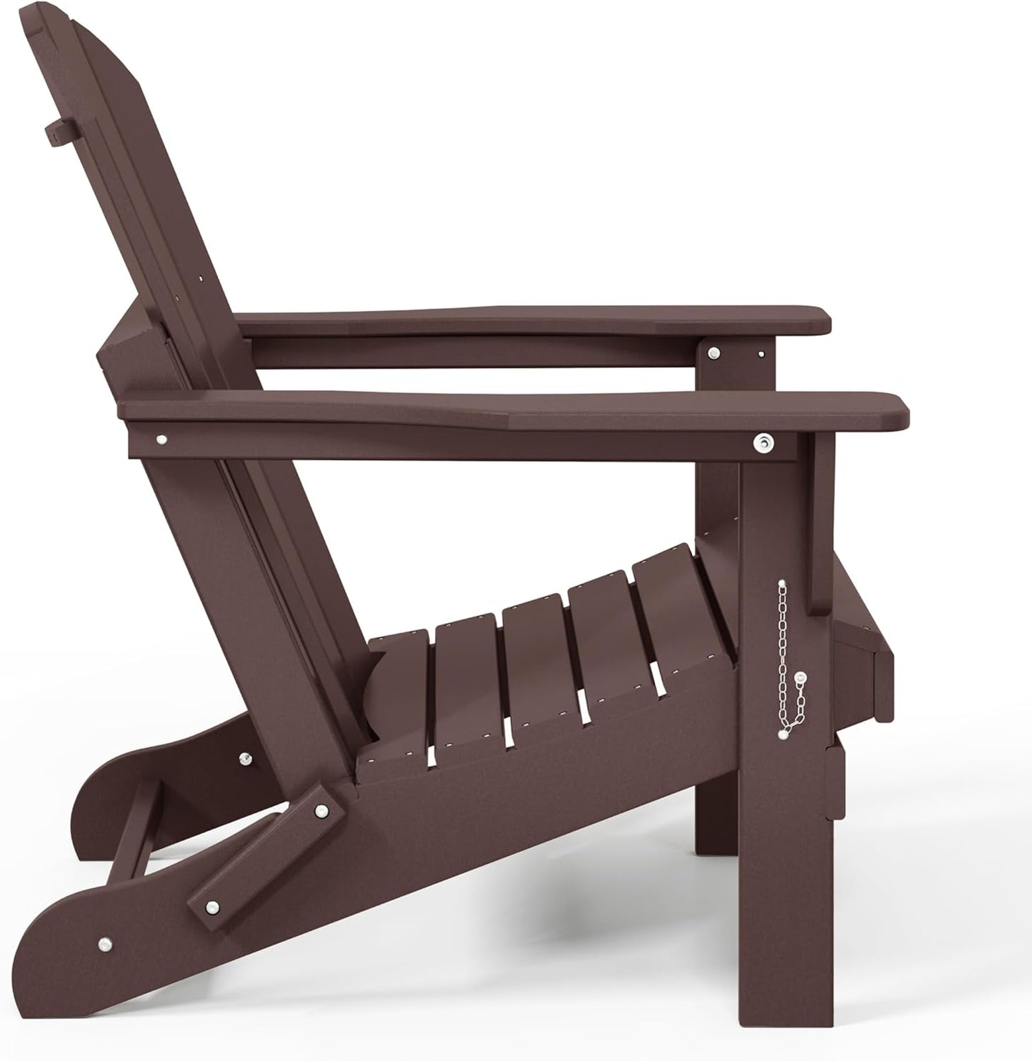 Westin Outdoors Laguna WO Home Furniture Adirondack Chair 2 PCS Set Outdoor Folding Patio Chair for Bon Fire Pit Garden Lawn Backyard Lounging Relaxing (Dark Brown)