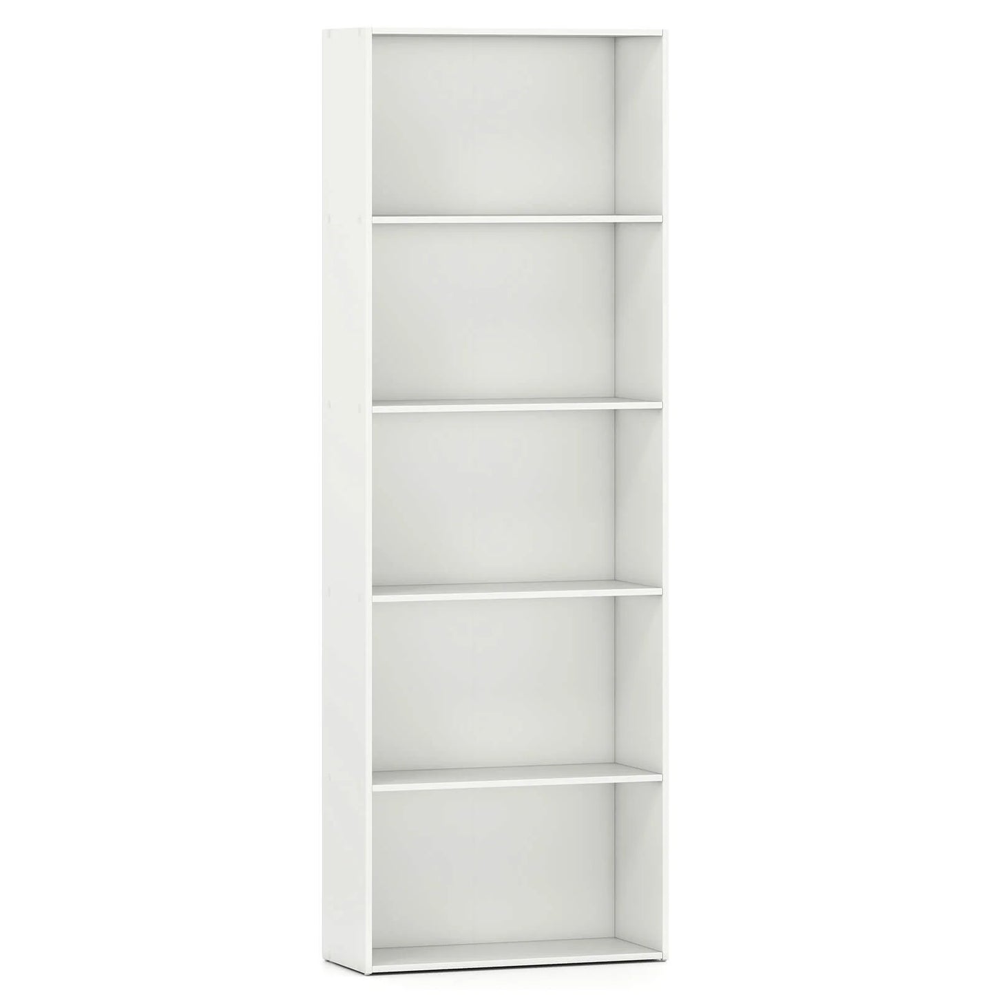 5-Shelf Storage Bookcase Modern Multi-Functional Display Cabinet Furniture White