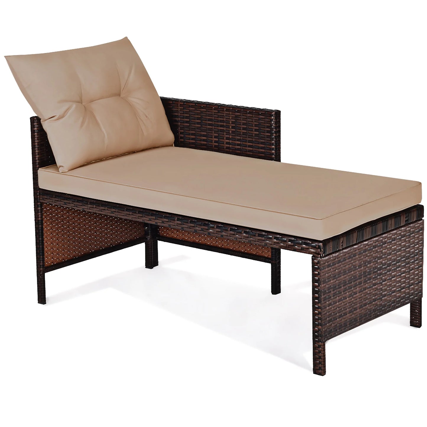 3PC Patio Sofa Set Outdoor Sectional Conversation Set Rattan Wicker