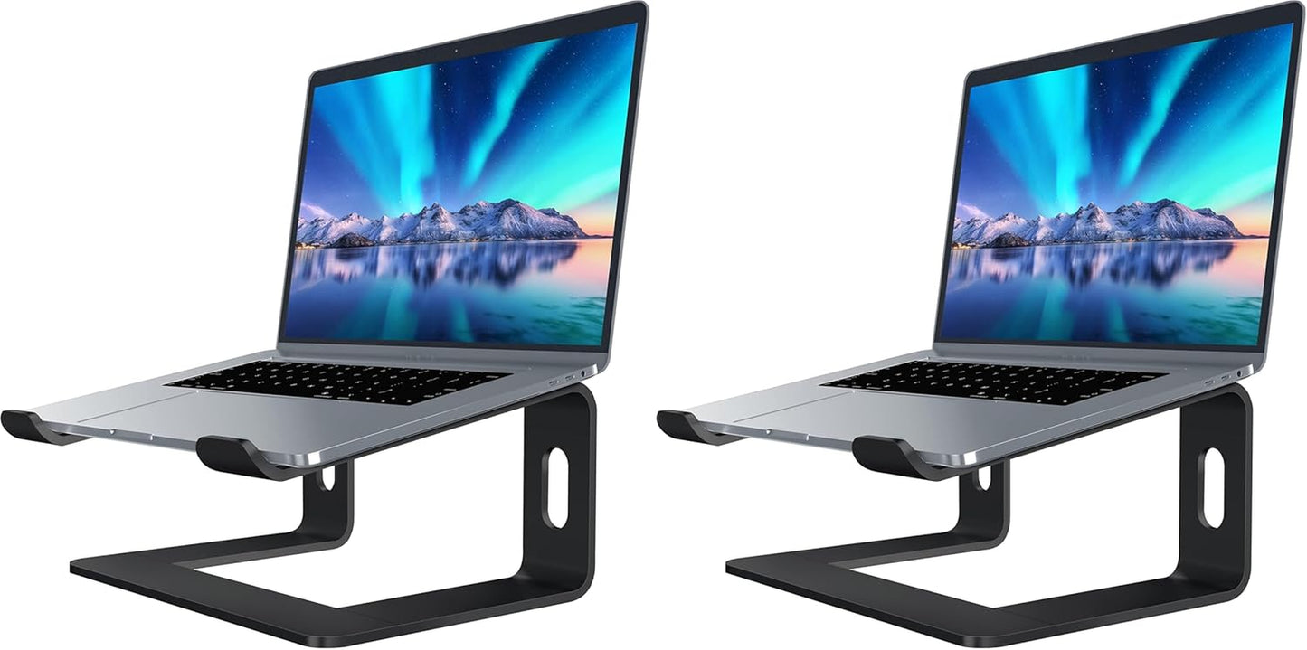 Laptop Stand, Aluminum Computer Riser, Ergonomic Laptops Elevator for Desk, Metal Holder Compatible with 10 to 15.6 Inches Notebook Computer, Purple