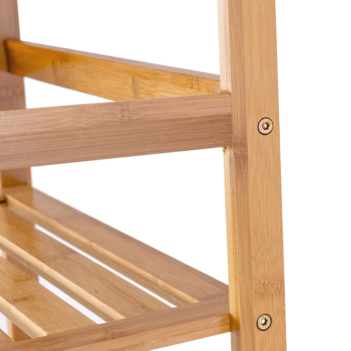 Multifunctional 4 Shelf Bamboo Bookcase Ladder Plant Flower Stand Rack Storage