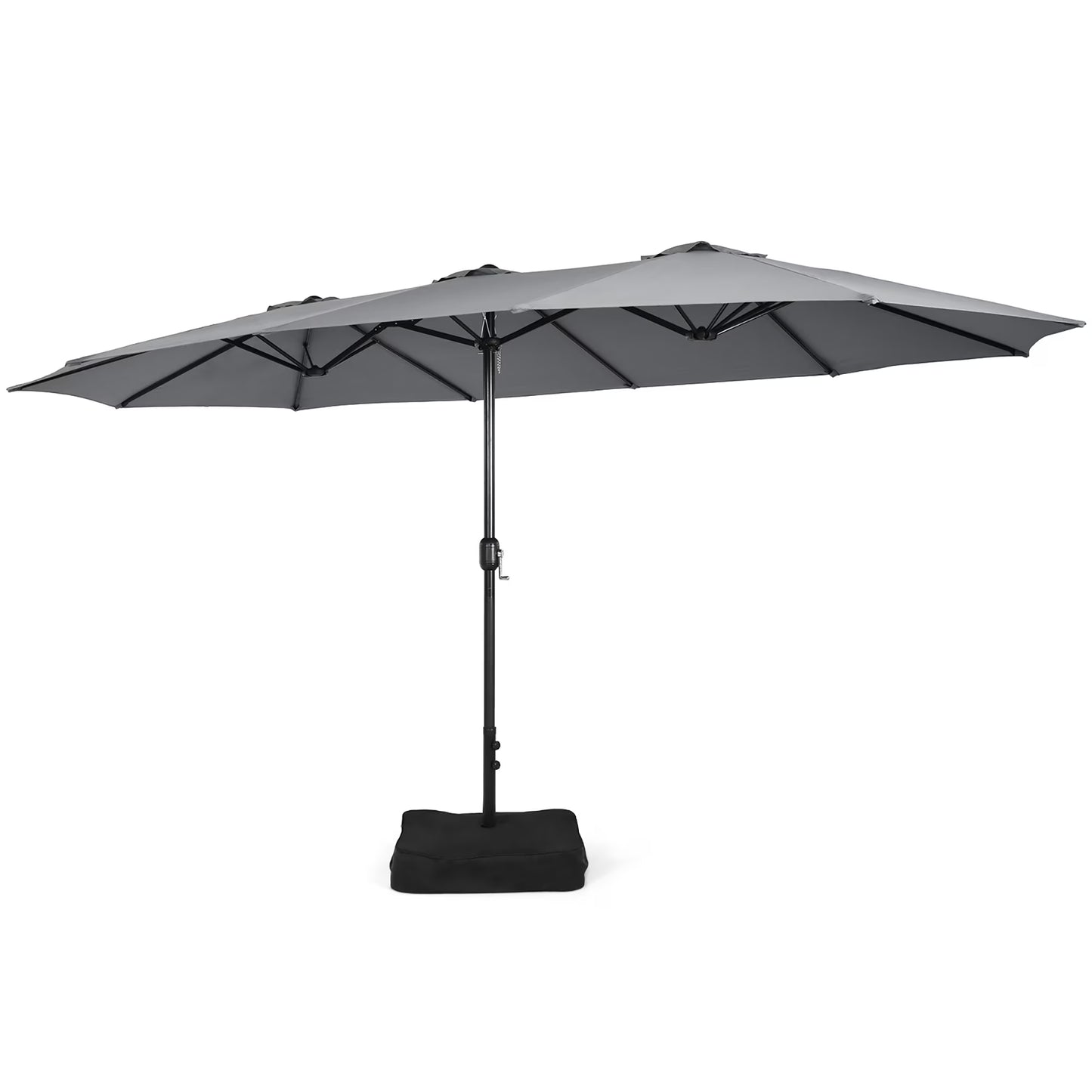 96" Coffee Rectangle Market Patio Umbrellas, Water-Resistant