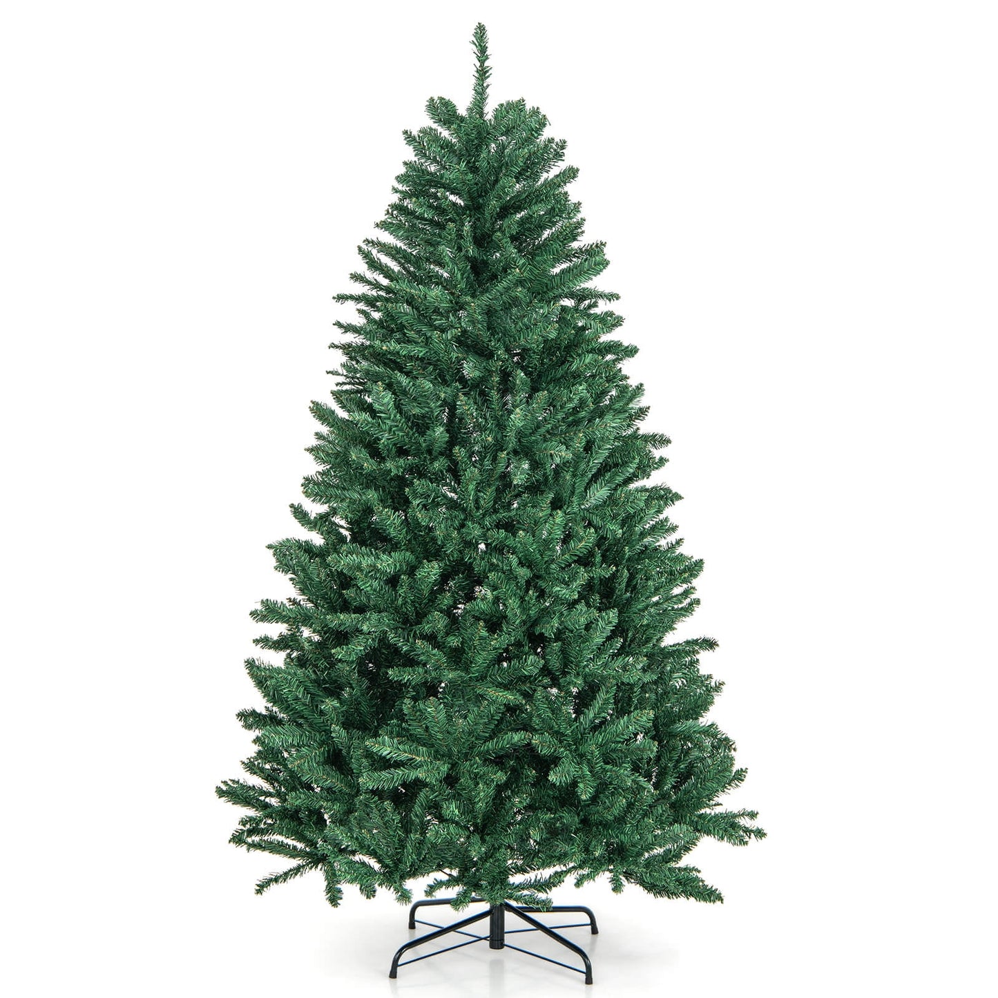 6Ft Hinged Artificial Christmas Tree Unlit Douglas Full Fir Tree W/ 1355 Tips