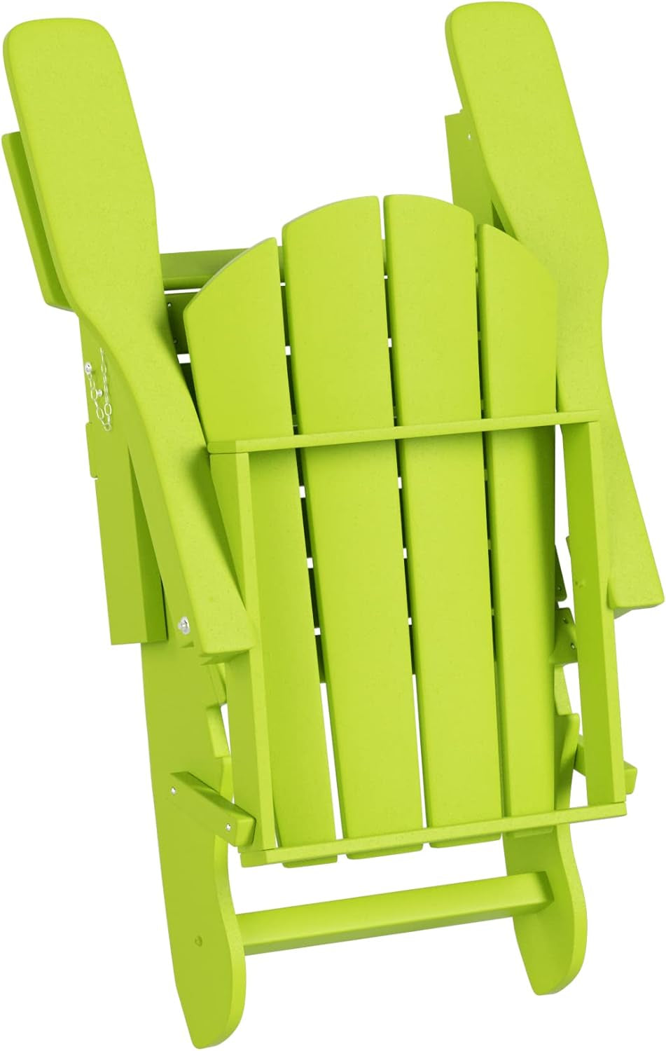 WO Home Furniture Adirondack Chairs Table Set of 3 PCS Outdoor Folding Chairs Coffee Table Weather/Uv Resistant for Lawn, Garden, Bon Fire, Balcony (Lime)
