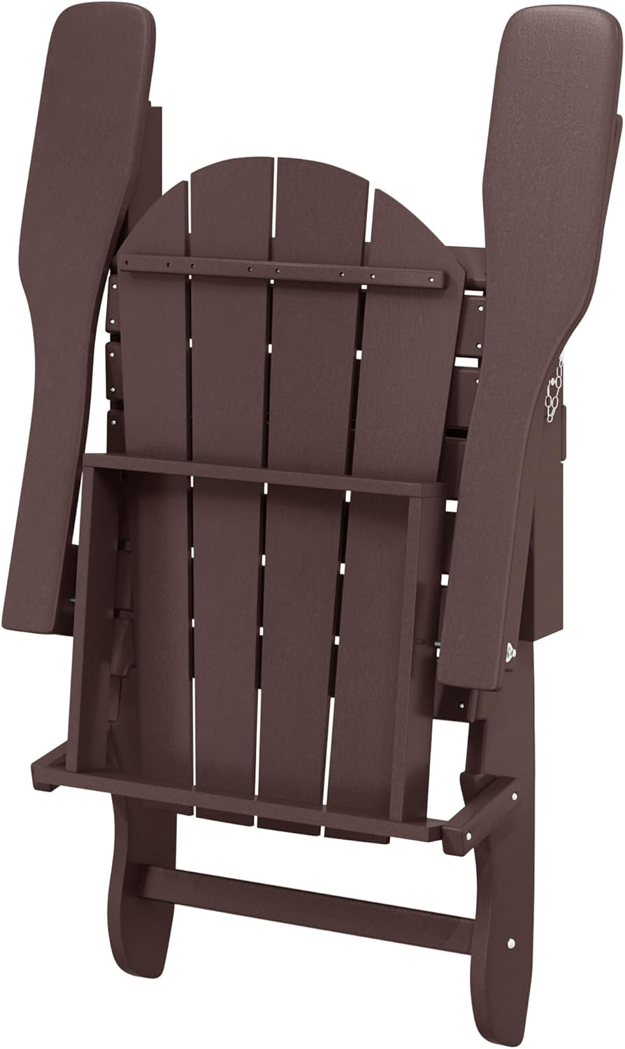 Westin Outdoors Laguna WO Home Furniture Adirondack Chair 2 PCS Set Outdoor Folding Patio Chair for Bon Fire Pit Garden Lawn Backyard Lounging Relaxing (Dark Brown)