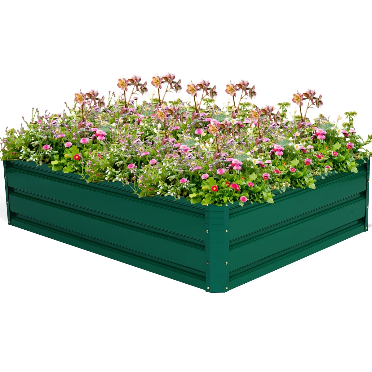 47"X35.5" Patio Raised Garden Bed Vegetable Flower Plant Dark Green New
