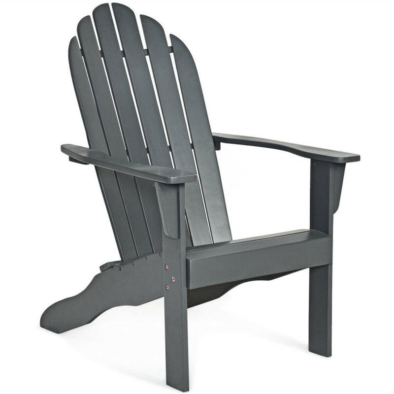 Acacia Wood Outdoor Adirondack Chair with Ergonomic Design