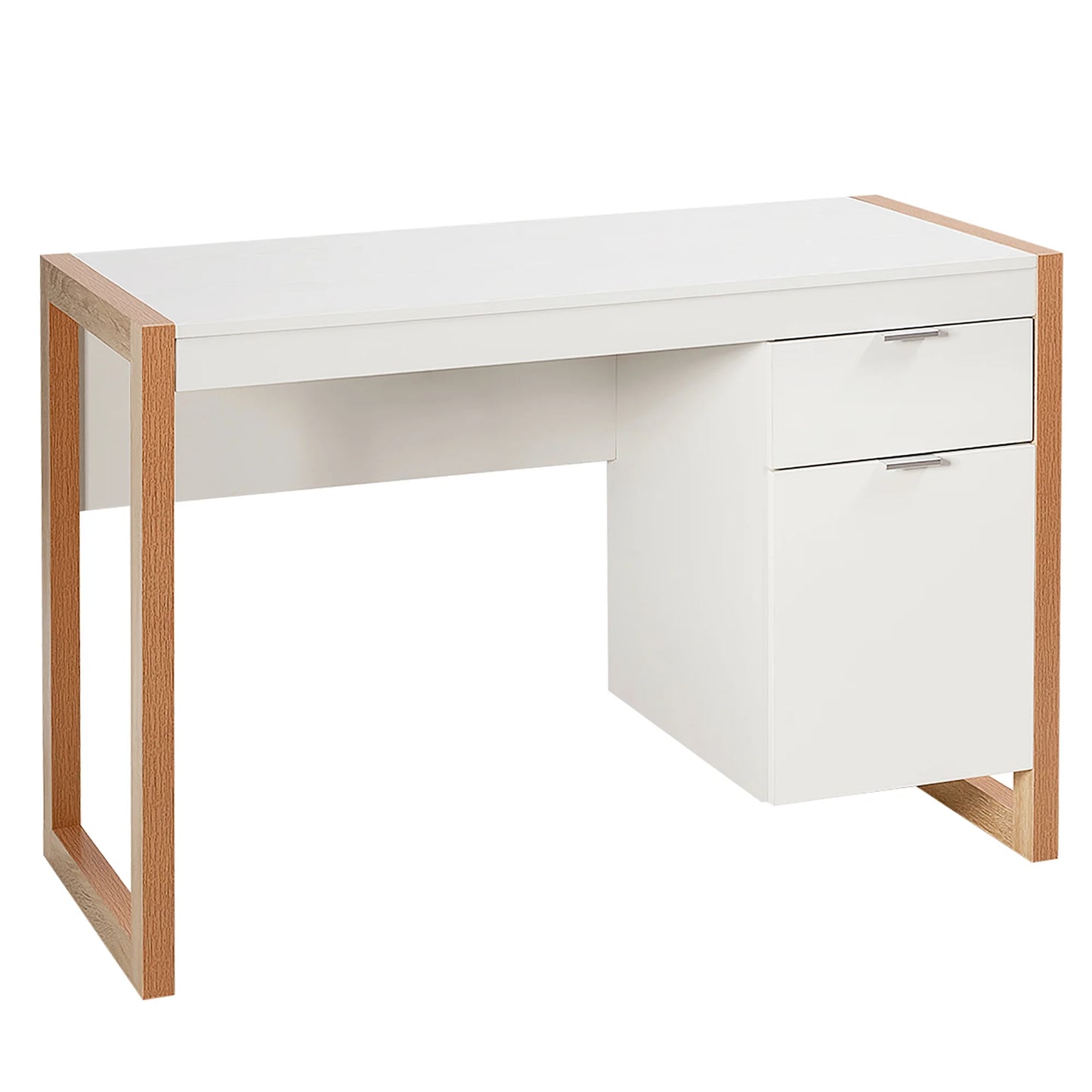 Computer Desk Workstation Table with Drawers Home Office White