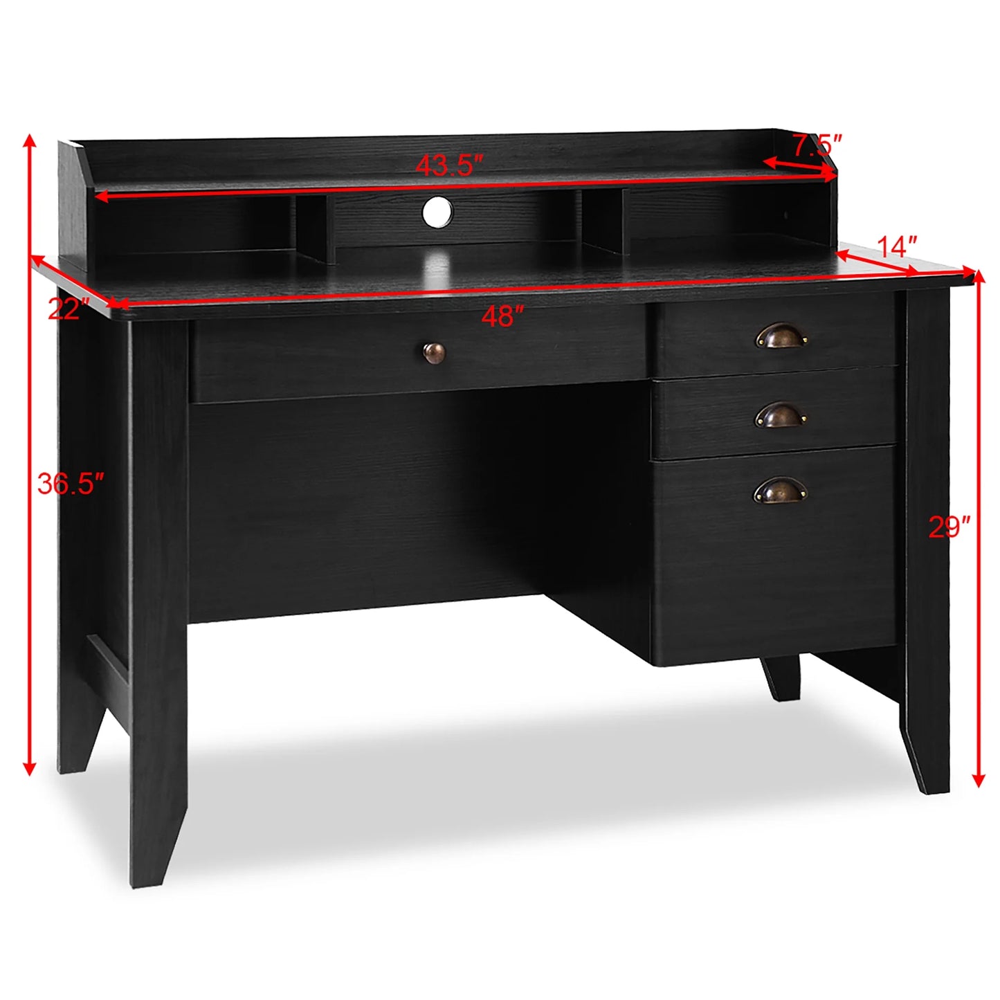 Computer Desk PC Laptop Writing Table Workstation Student Study Furniture Black