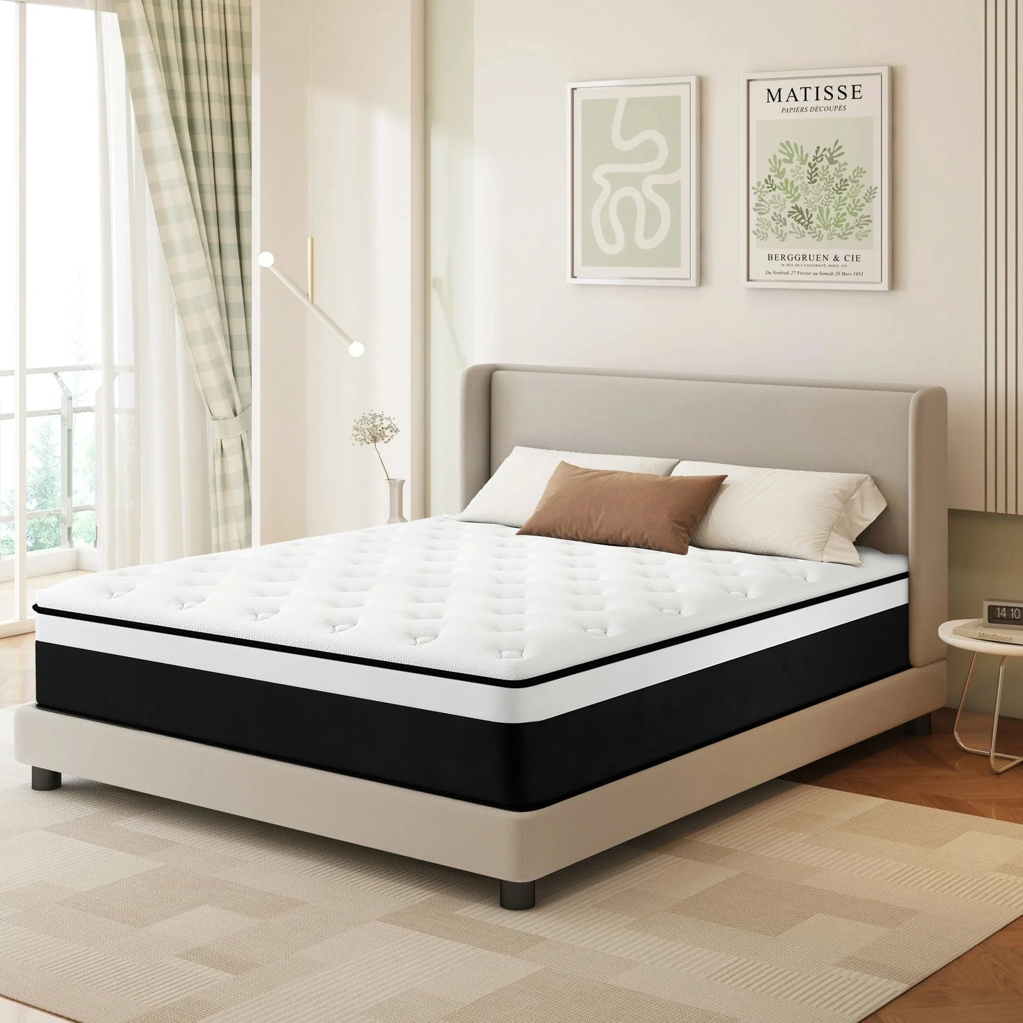 Twin Mattress, 14 Inch Hybrid Mattress in a Box,Medium Firm