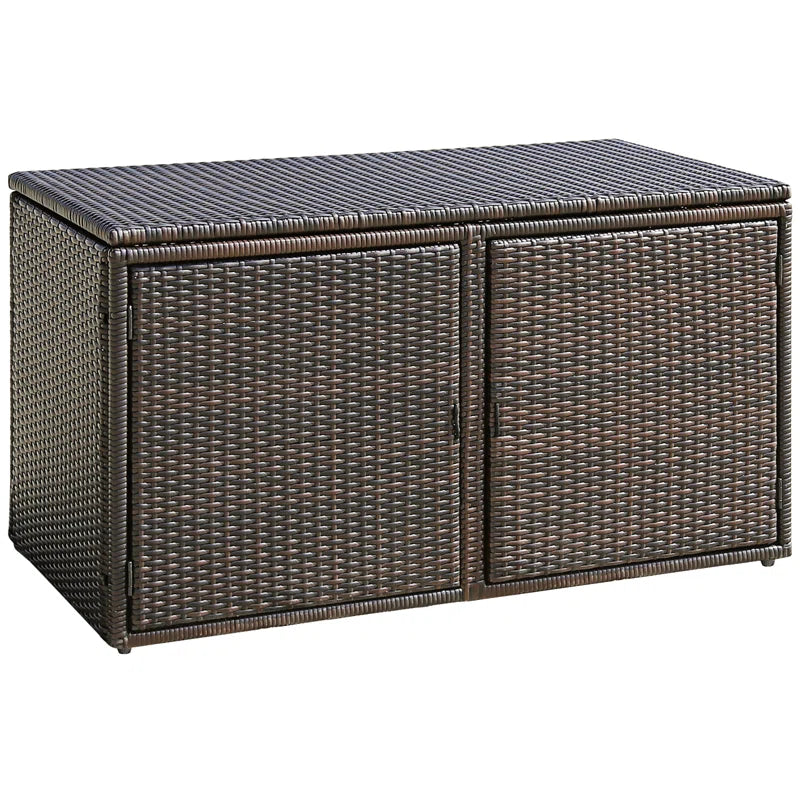 45'' W 88 Gallons Water Resistant Cabinet Deck Box in Brown