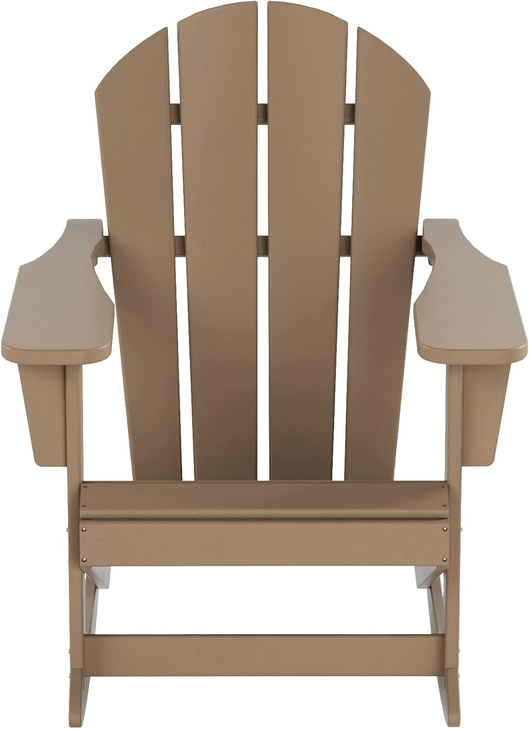 WO Home Furniture Patio Rocking Chair Classic Outdoor HDPE UV Weather Resistant (Weathered Wood)