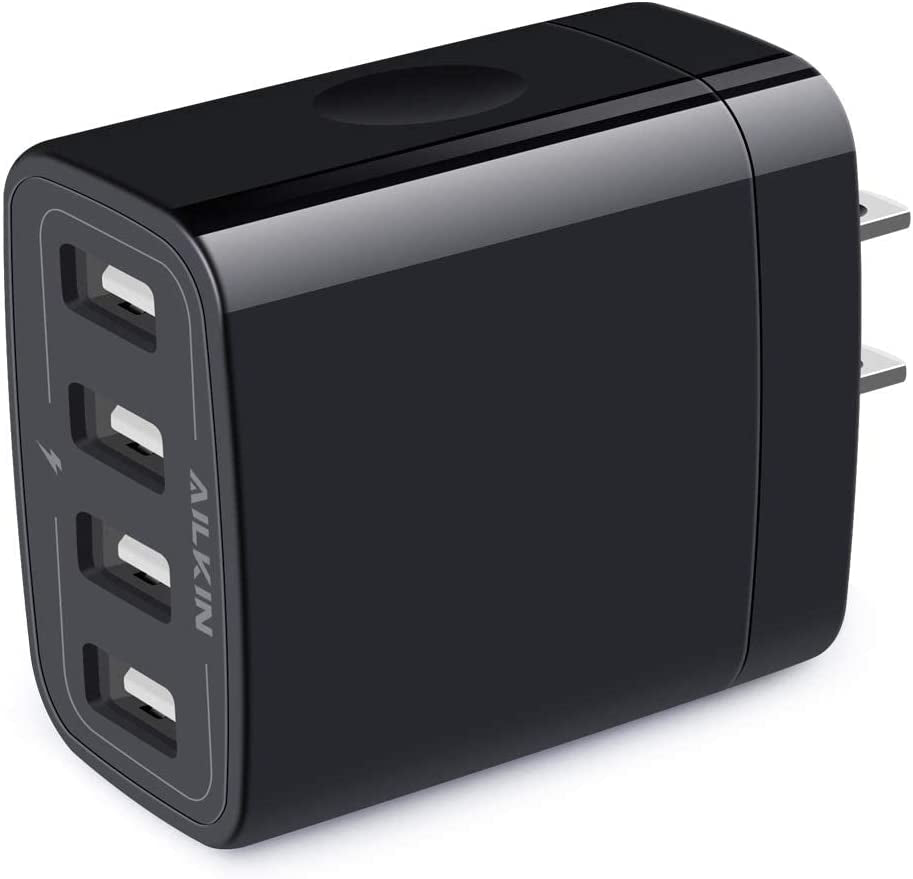 Wall Charger, USB Charger Adapter, 4.8A 4Multi Port Fast Charging Station Power Base Block Plug Cube Brick for Iphone 17 16 15 14 SE 13 12 11Pro Max/X/Plus, Samsung A16/A17/S25/S24 Kindle Plug