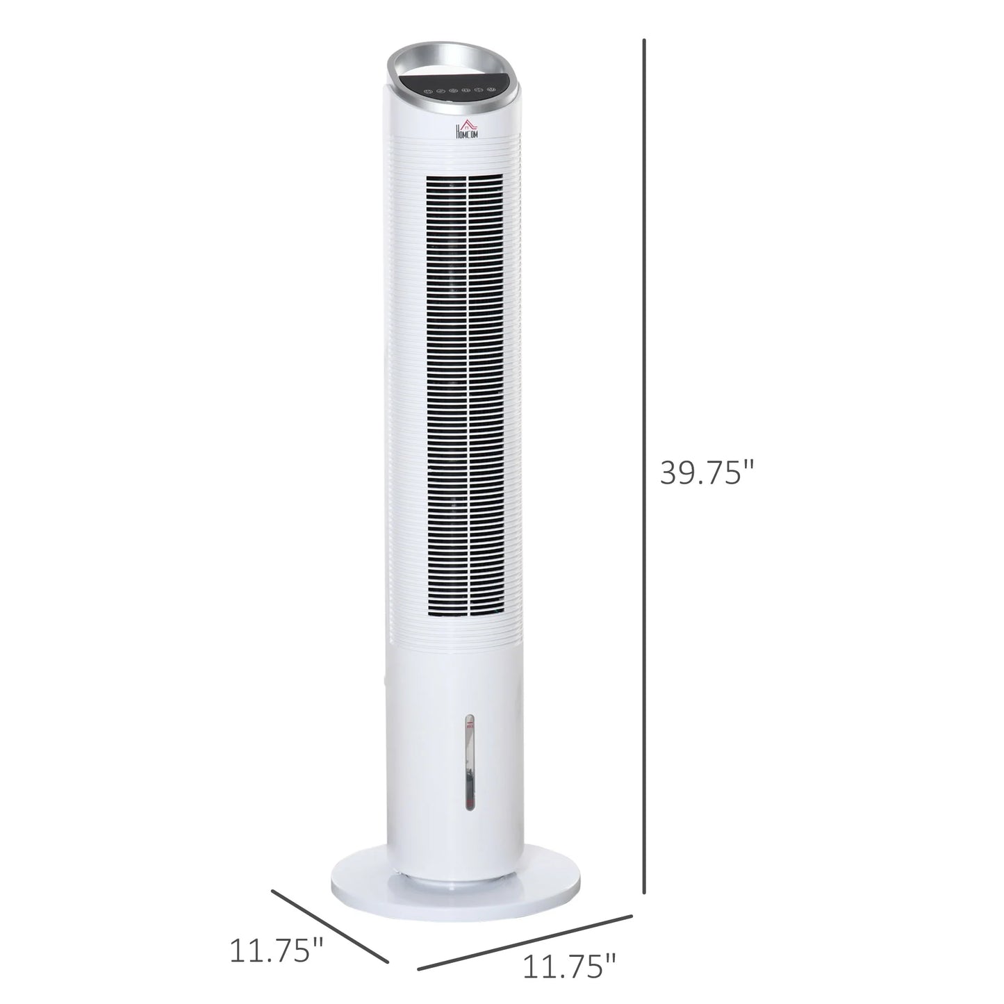 40" Portable Oscillating Air Cooler Fan for Home Office, 3-In-1 Standing Ice Floor Fan with Humidifier, 3 Modes, 3 Speeds, 8H Timer, Remote, LED Display, White