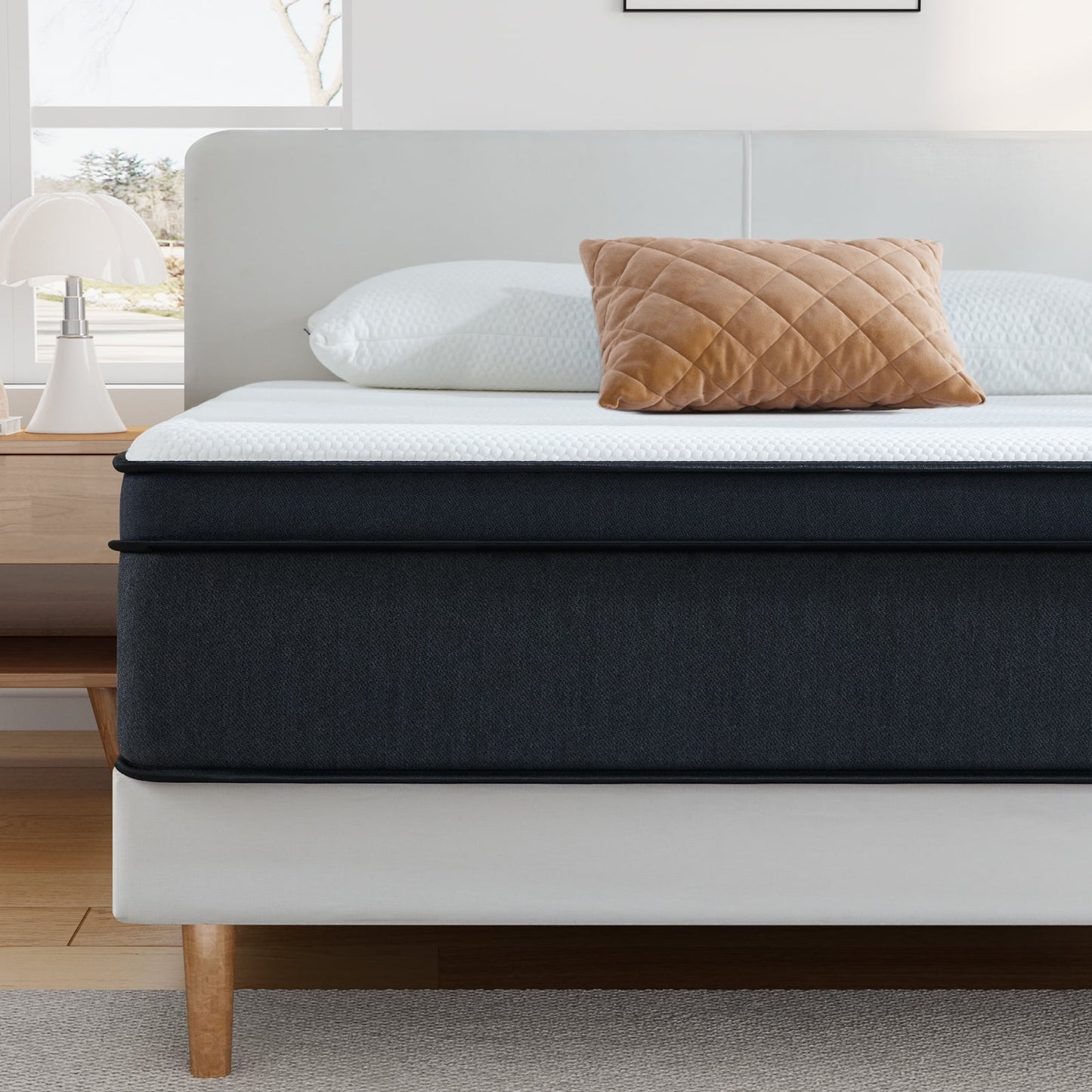 Cal King Size Mattress, 12 Inch Hybrid Mattress Medium Innerspring Mattress in a Box,Cal King Mattress
