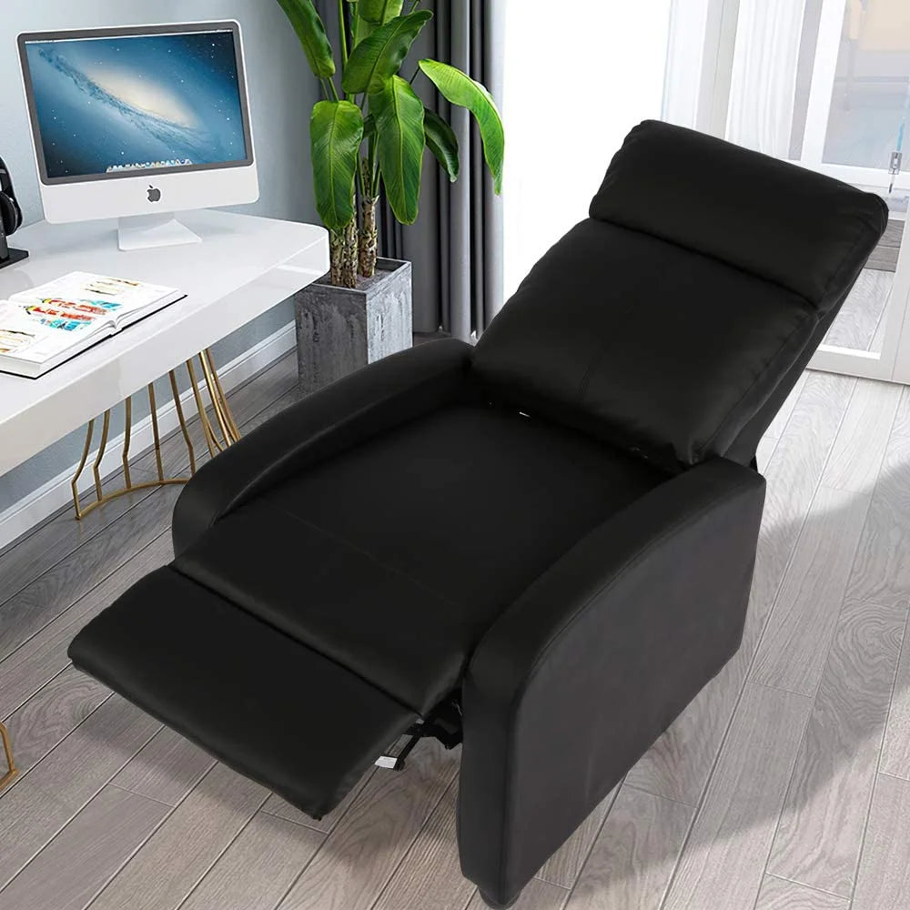 Recliner Chair for Adults Sofa Chair Recliner Massage Recliner Chair Ergonomic Lounge with Remote Control Gaming Recliner Chair Soft Reading Chair Living Room Chair Single Theater Seating Chair, Black