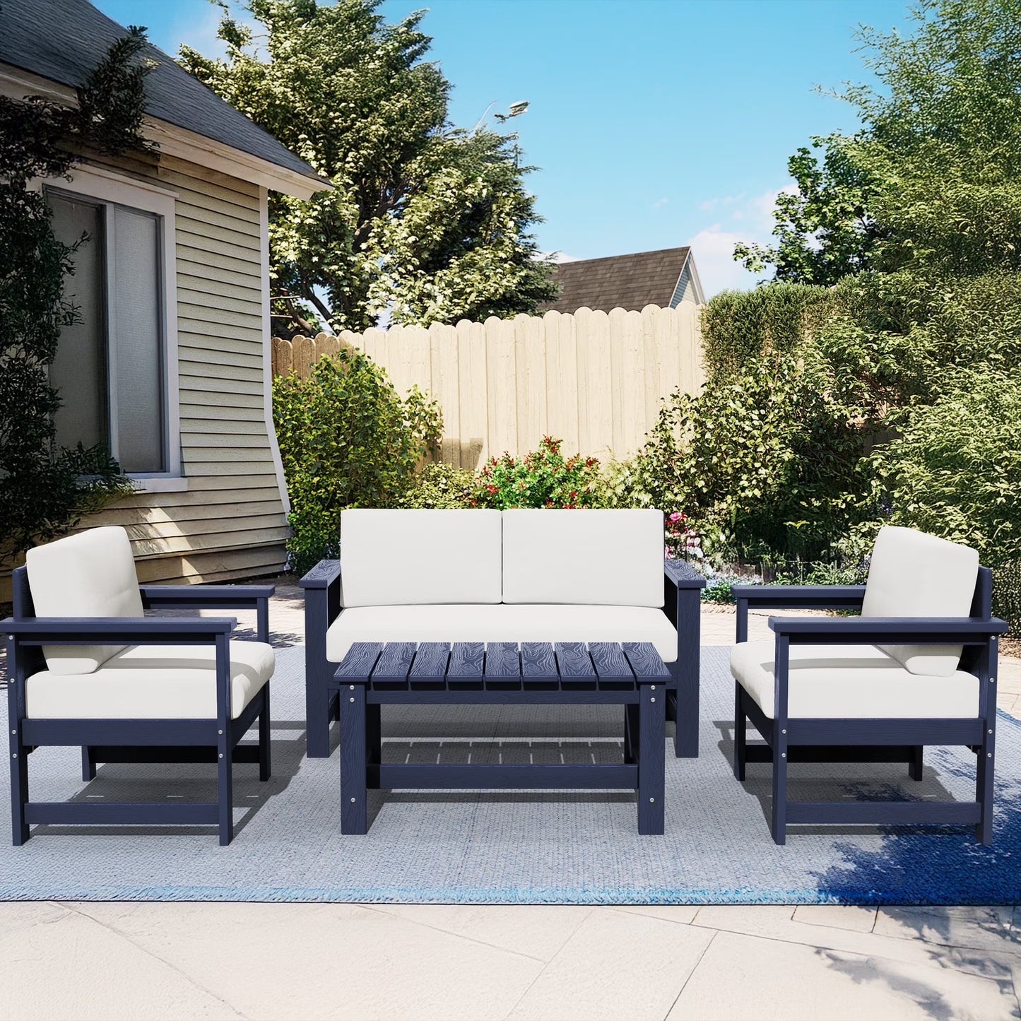 Patio Furniture Sets on Sale, 2 Pieces Patio Chairs W/ Cushions, Gray