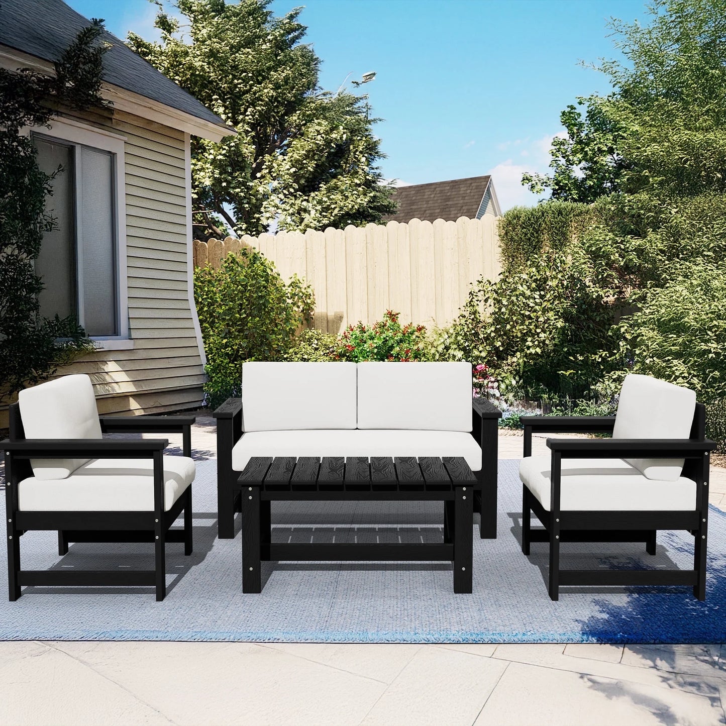 Patio Furniture Sets on Sale, 2 Pieces Patio Chairs W/ Cushions, Gray