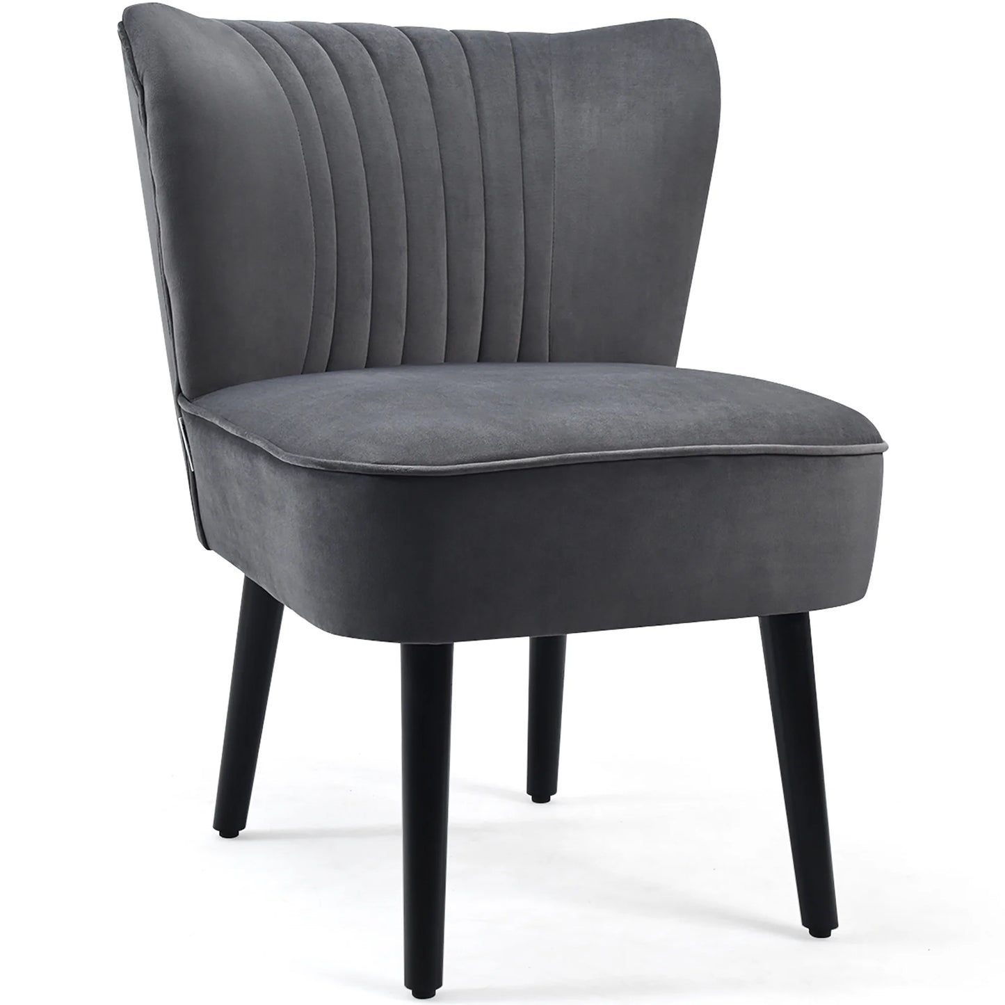 Set of 2 Armless Accent Chair Upholstered Leisure Chair Single Sofa Turquoise\Stone Grey\ Dark Grey