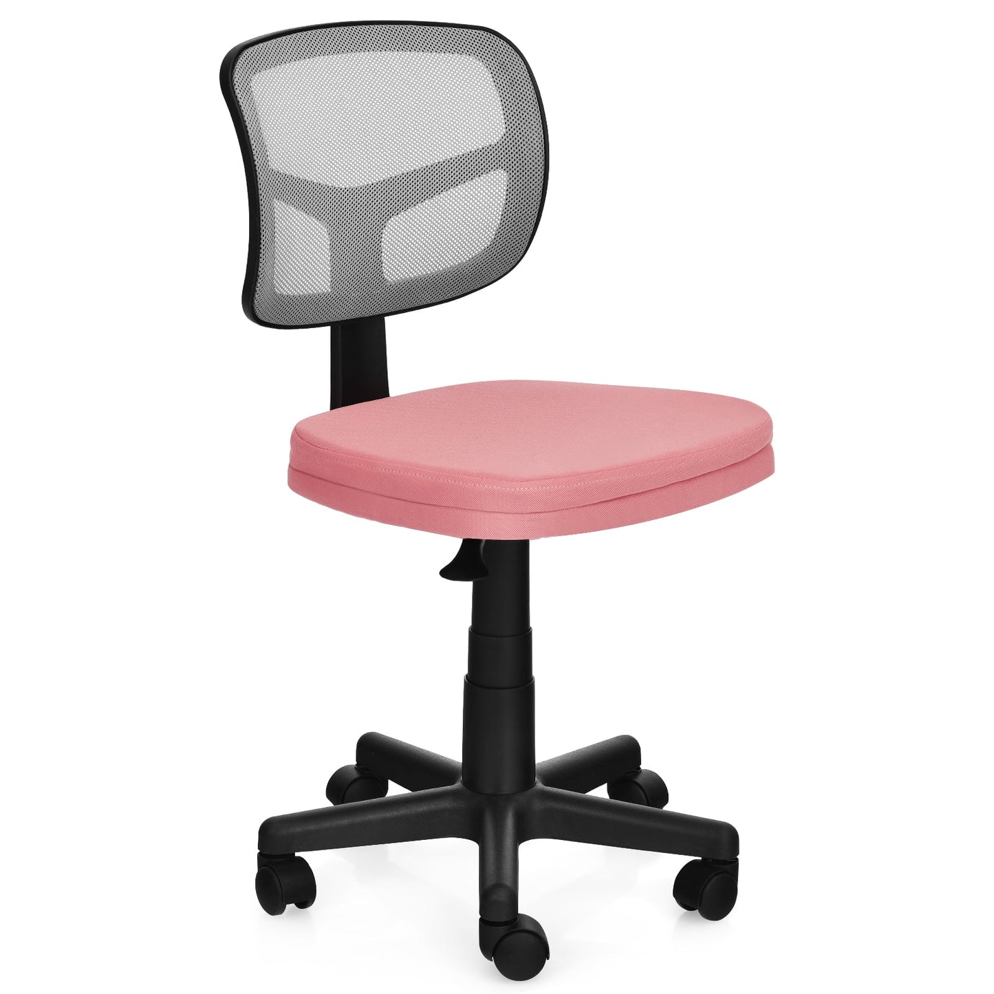 Armless Office Chair Adjustable Swivel Computer Mesh Desk Chair Blue