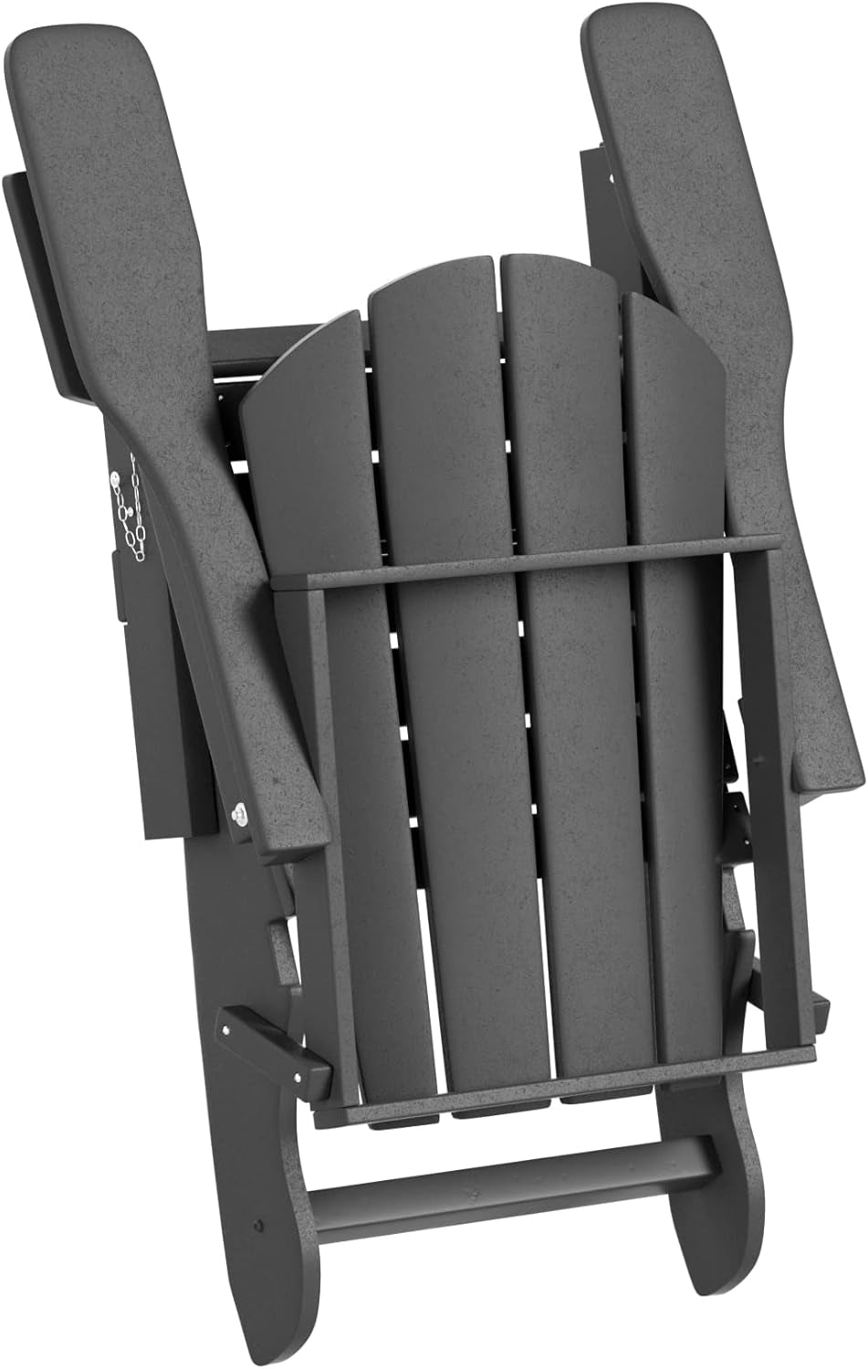 WO Home Furniture Adirondack Chair Outdoor Ottoman Set of 2 PCS Classic Patio Furniture (Gray)