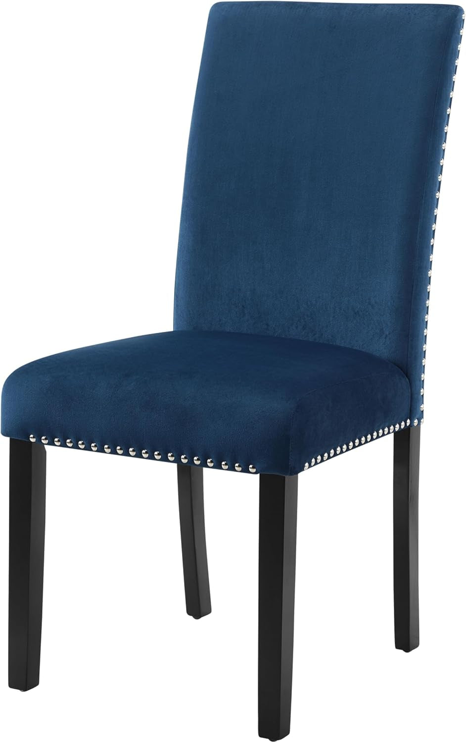 Celeste Blue Velvet Upholstered Dining Chair, Set of 2