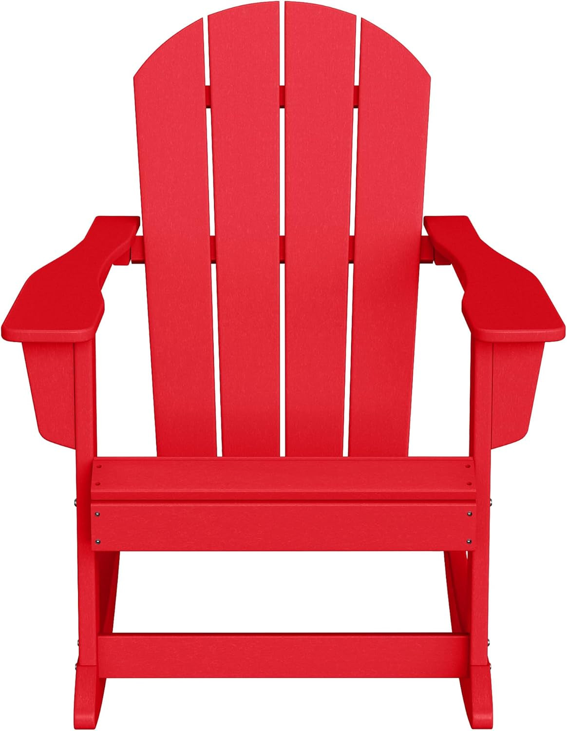 WO Home Furniture Patio Rocking Chair Classic Outdoor HDPE UV Weather Resistant (Red)