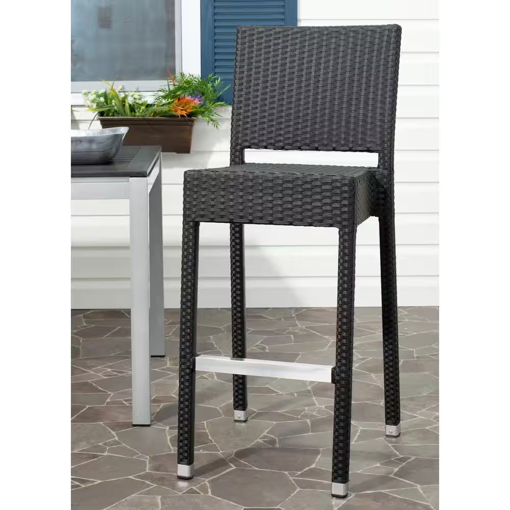 Bethel 29.5 In. Black Bar Stool