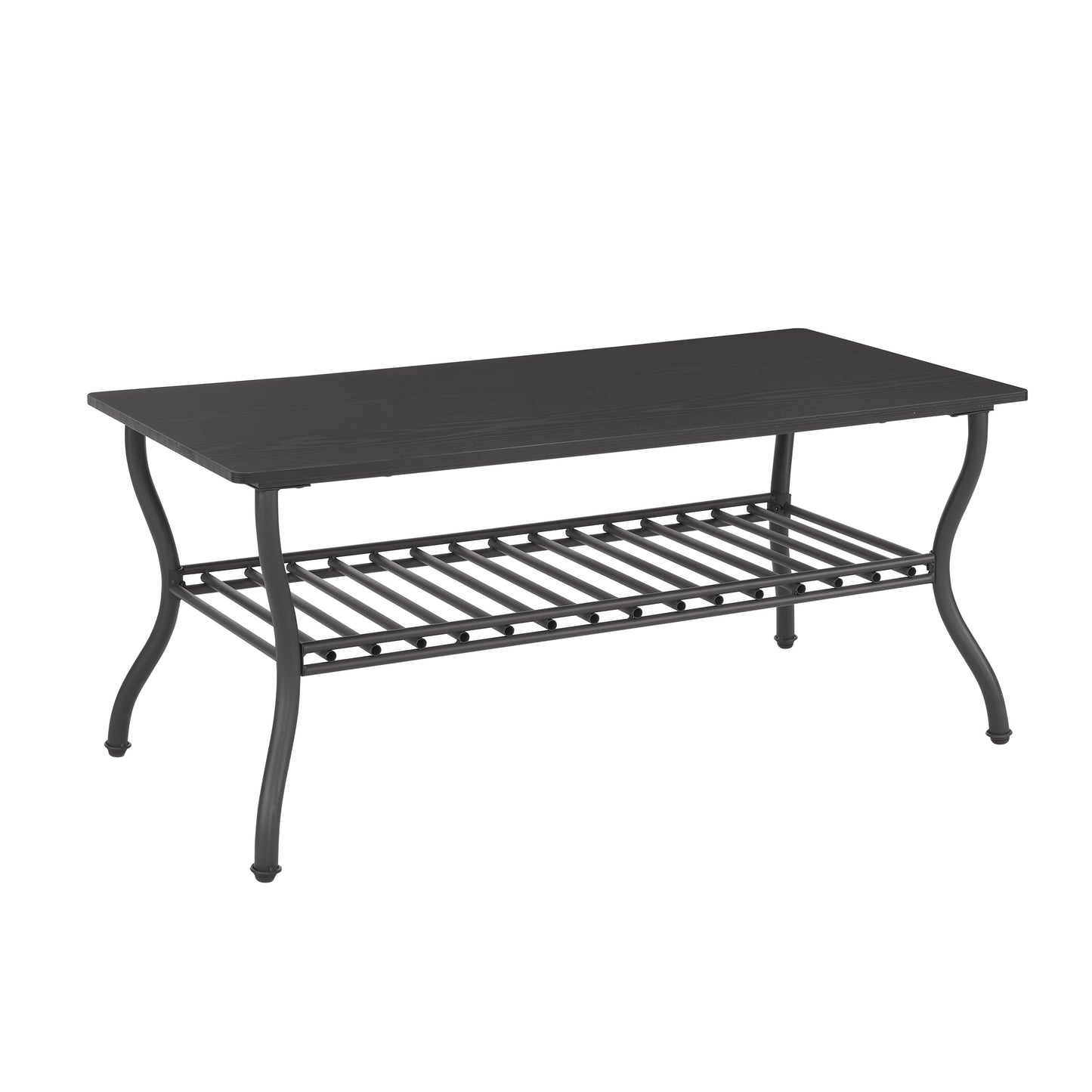 3 Piece Coffee Table Set,With 1 Coffee Table & 2 End Side Table,For Living Room,Metal+Wood