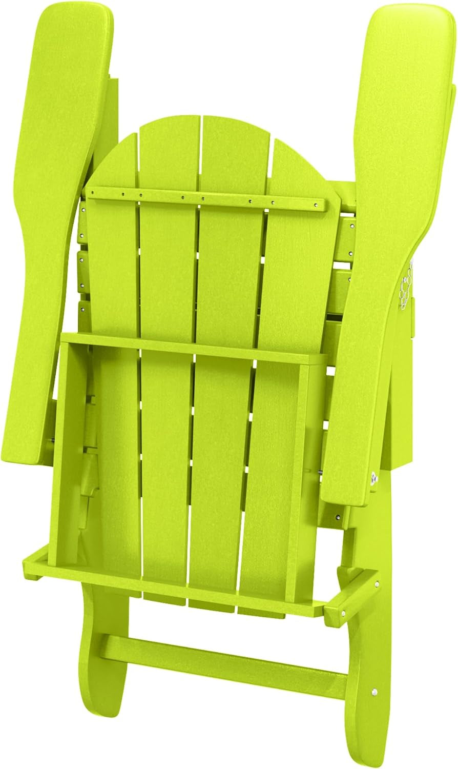 Westin Outdoors Laguna WO Home Furniture Adirondack Chair 2 PCS Set Outdoor Folding Patio Chair for Bon Fire Pit Garden Lawn Backyard Lounging Relaxing (Lime Green)