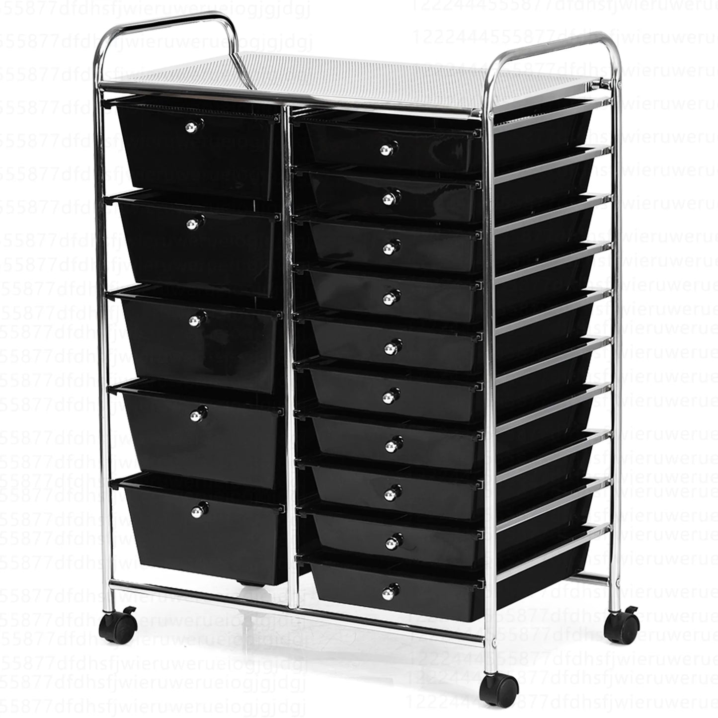 15 Drawer Rolling Storage Cart Tools Scrapbook Paper Office School Organizer Multi-Color