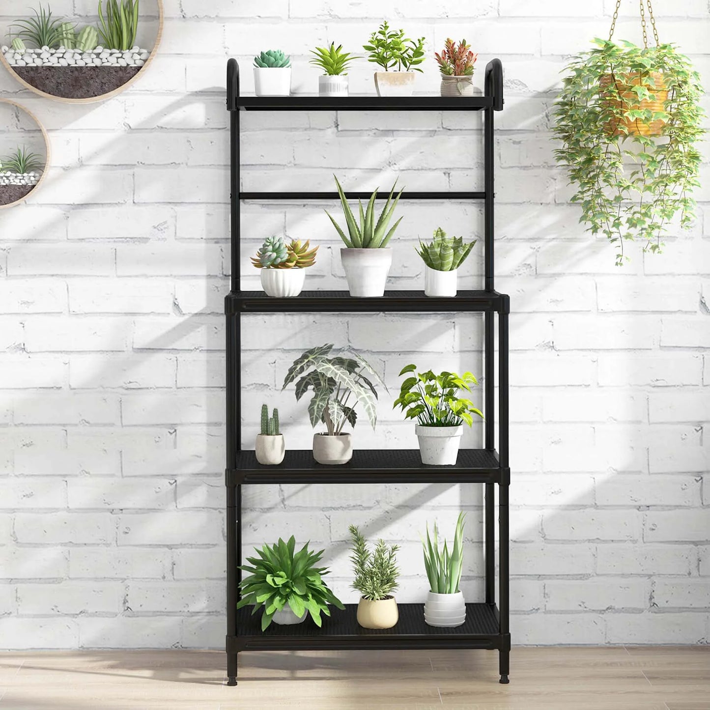 4-Tier Baker'S Rack Microwave Oven Rack Shelves Kitchen Storage Organizer Black