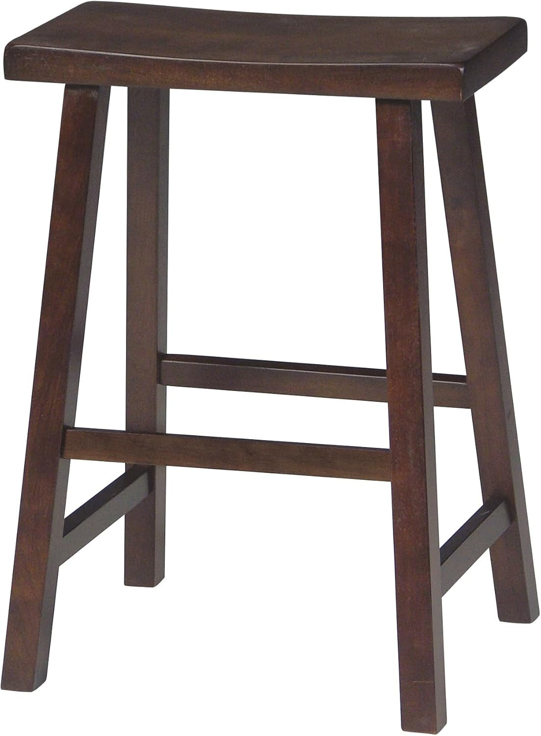 International Concepts Saddle Seat Barstool Walnut 24"