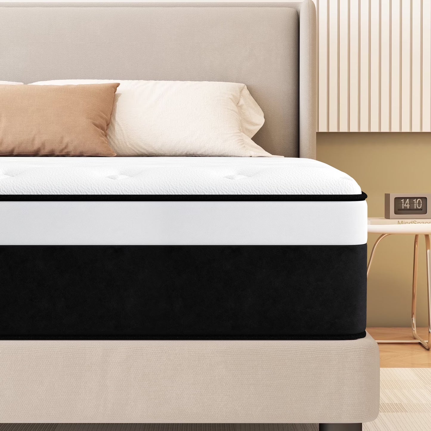 Twin Mattress, 14 Inch Hybrid Mattress in a Box,Medium Firm