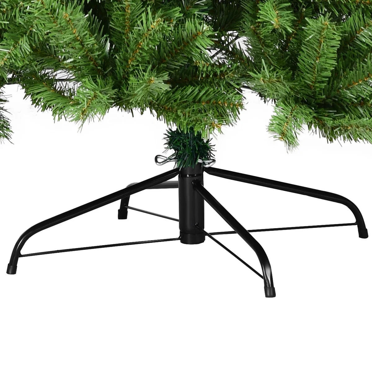 7.5FT PVC Christmas Tree 1346 Tips Hinged Solid Metal Leg