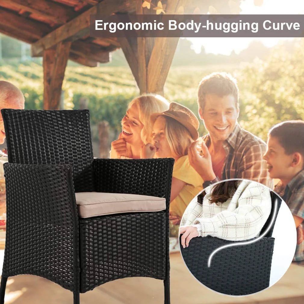 Patio Furniture Set 4 Pieces Outdoor Rattan Chair Wicker Sofa Garden Pool/Backyard