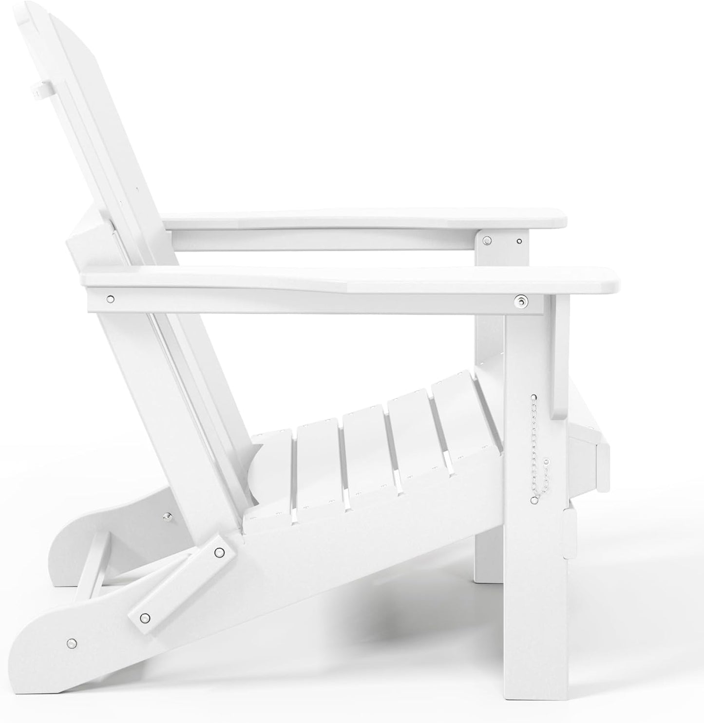Westin Outdoors Laguna WO Home Furniture Adirondack Chair 2 PCS Set Outdoor Folding Patio Chair for Bon Fire Pit Garden Lawn Backyard Lounging Relaxing (White)
