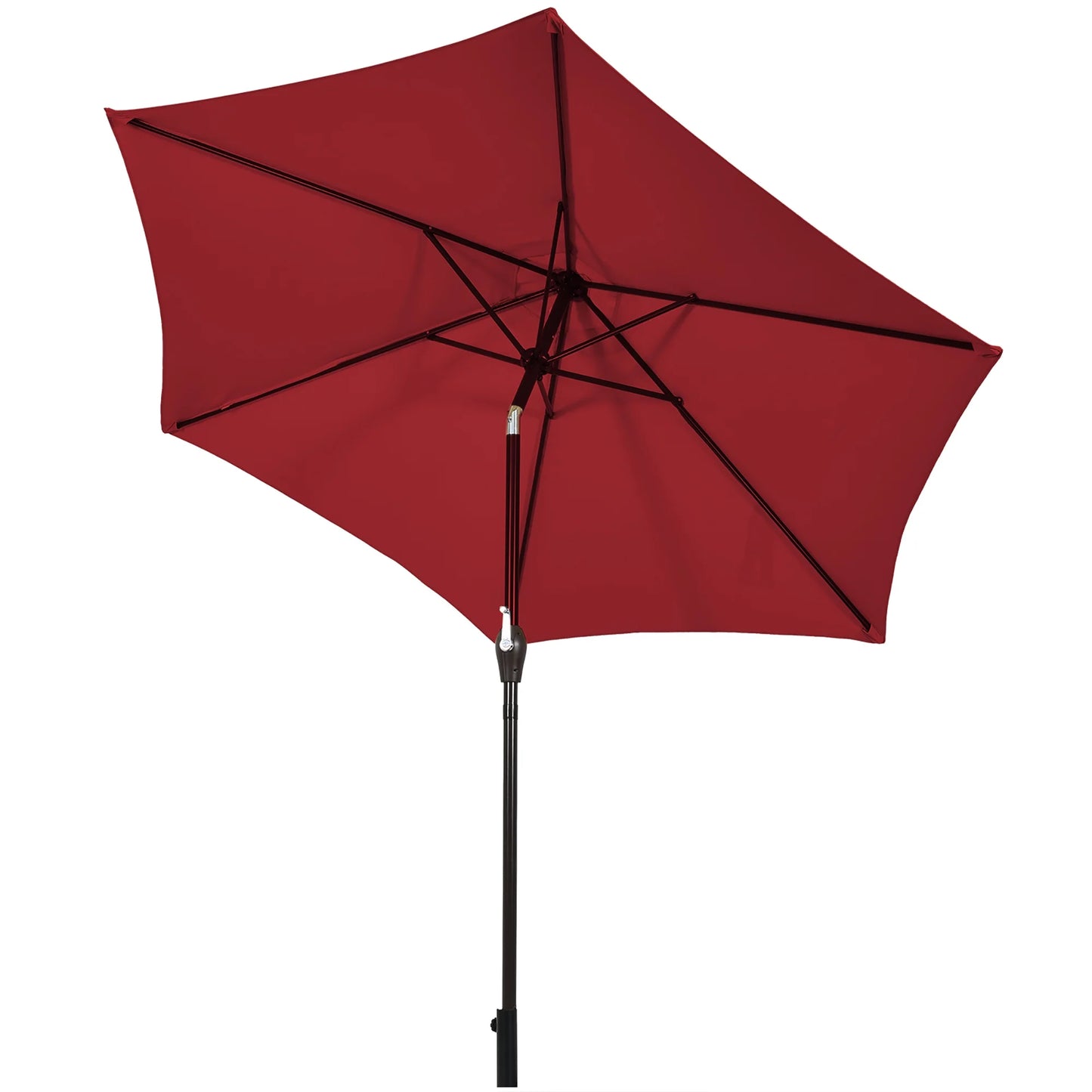 9Ft Outdoor Market Patio Table Umbrella Push Button Tilt Crank Lift Burgundy