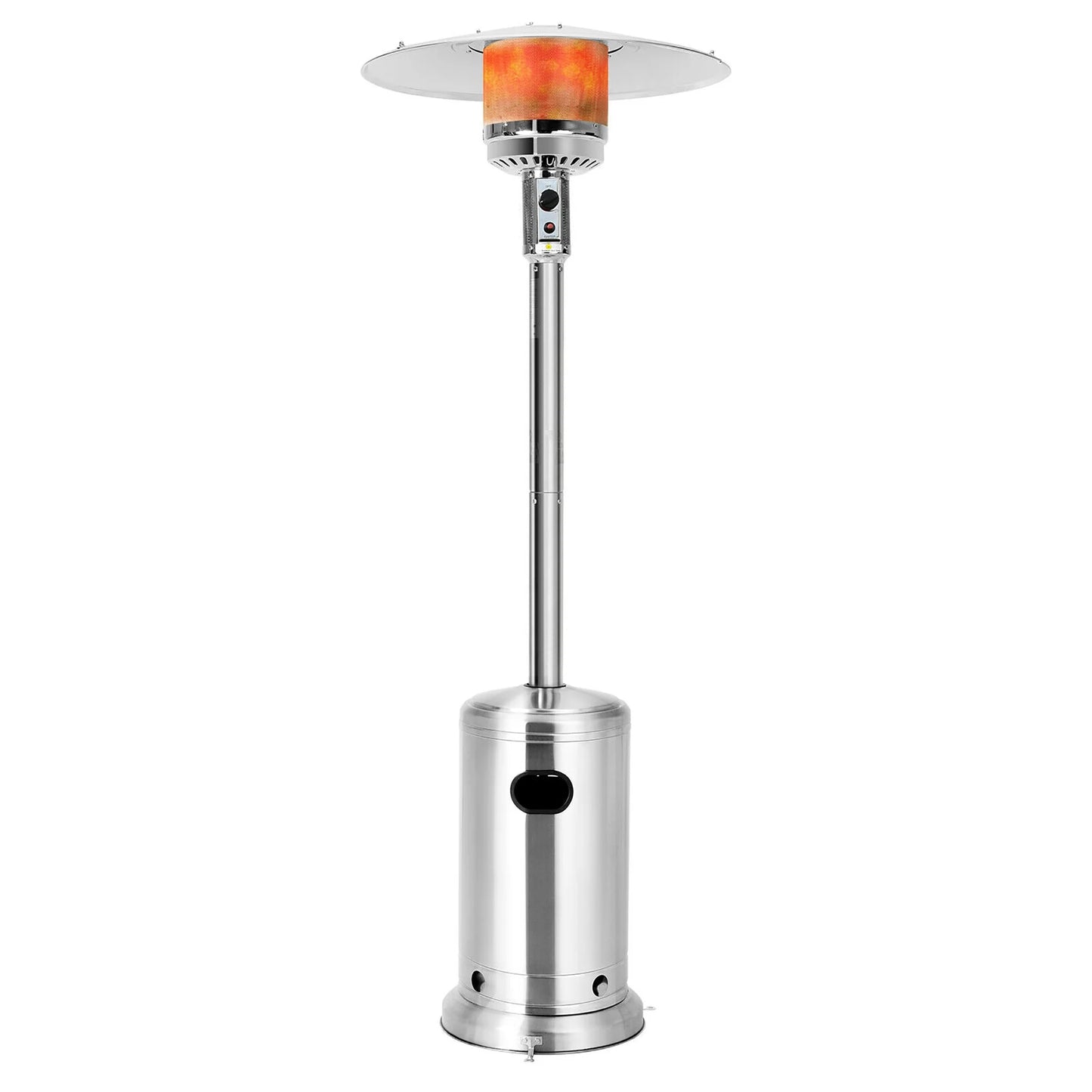 50000 BTU Propane Patio Heater Standing Steel with Wheels Grey