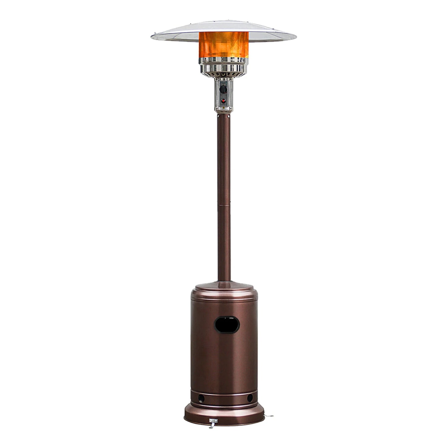 50000 BTU Propane Patio Heater Standing Steel with Wheels Grey