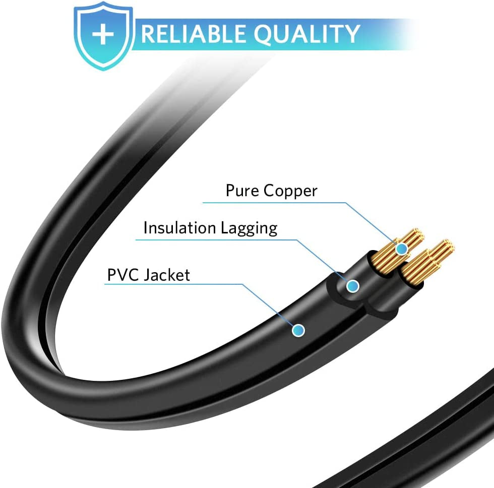 Power Cord for Recliner Chair, 6Ft 2 Prong Power Recliner Wire Replacement, AC Adapter Cord for Lazyboy, Limoss OKIN Electric Sofa and Lift Chair